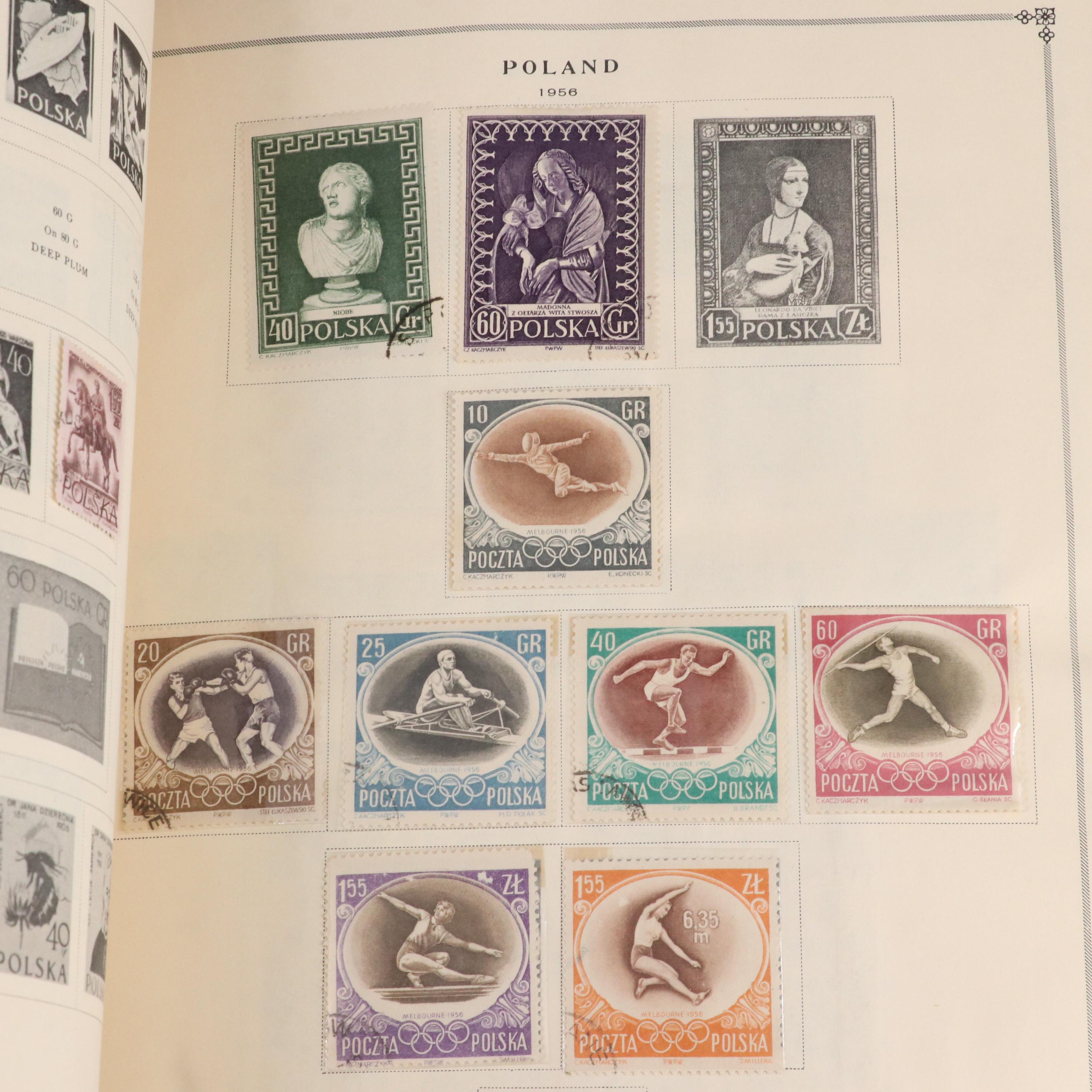 World Postage Stamp Collection in a Harris Citation Stamp Album
