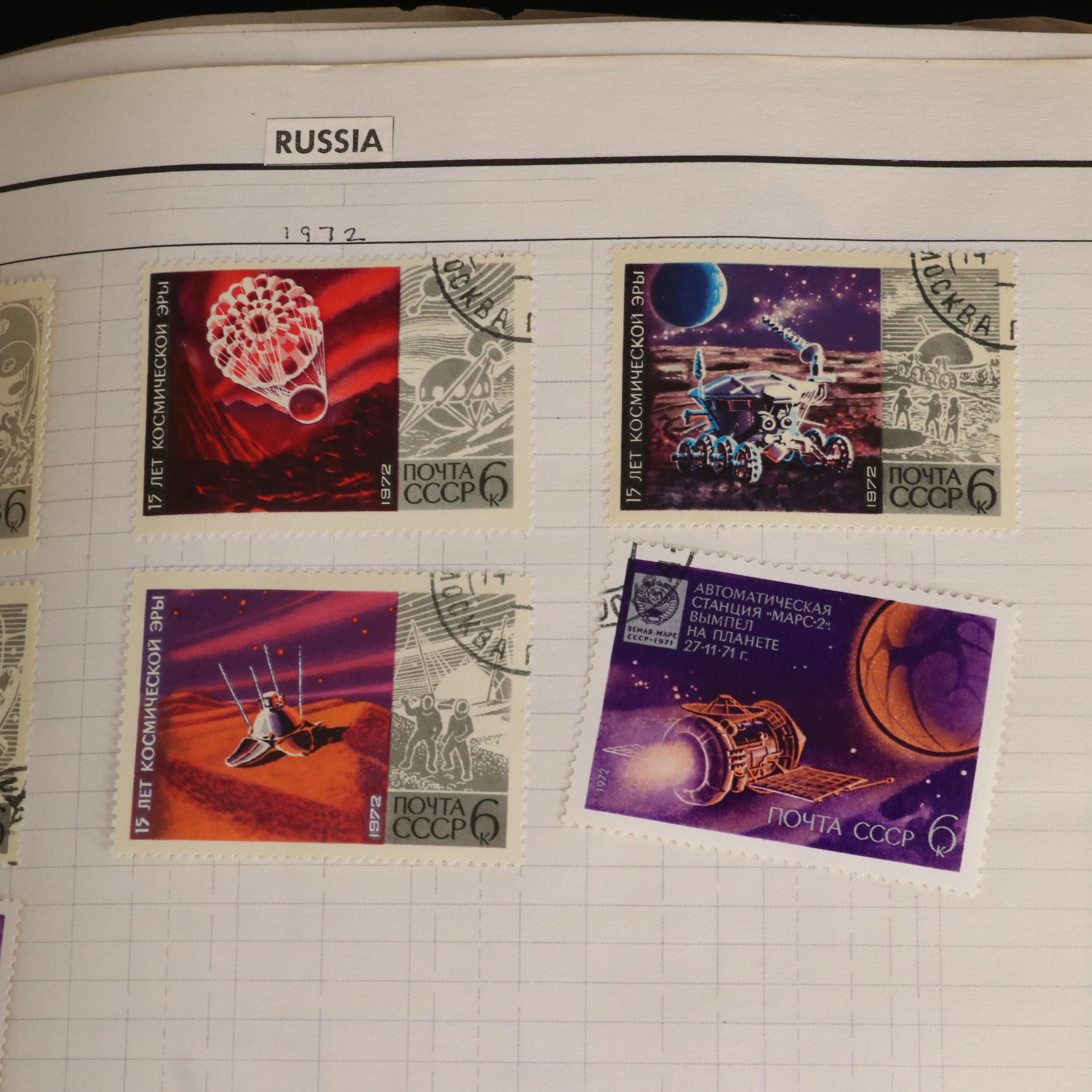 World Postage Stamp Collection in a Harris Citation Stamp Album