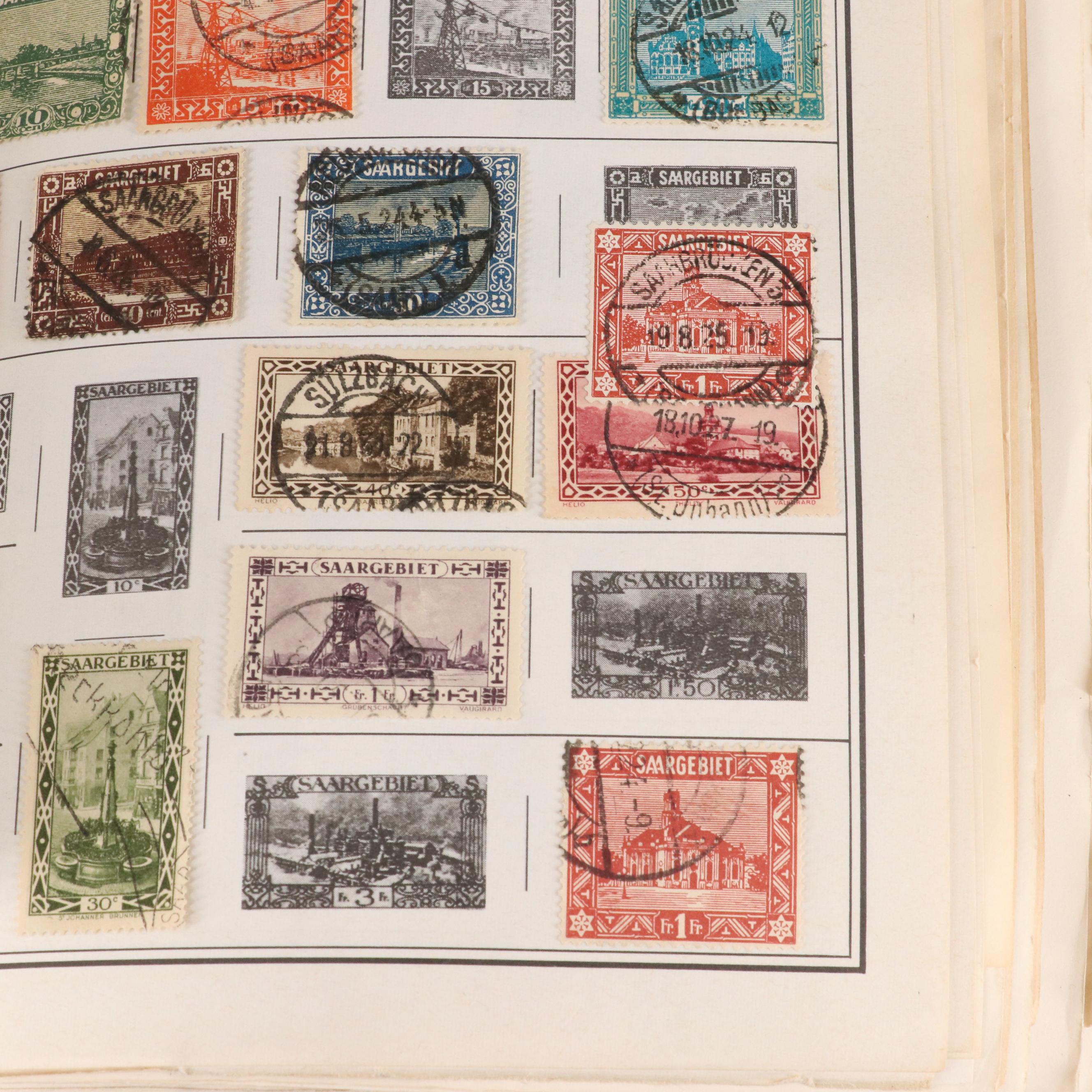 World Postage Stamp Collection in a Harris Citation Stamp Album