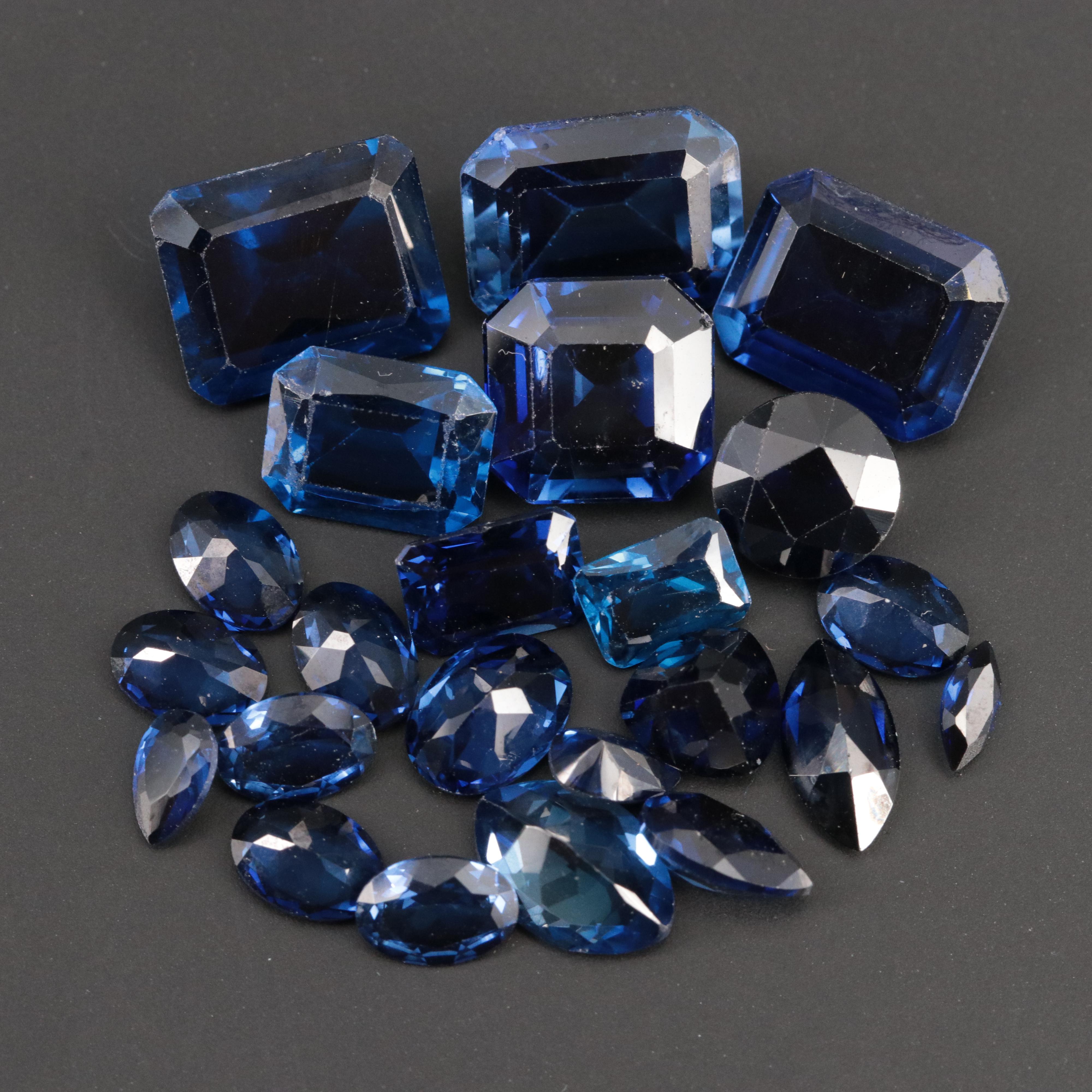Loose 49.19 CTW Lab Grown Sapphire and Spinel Lot