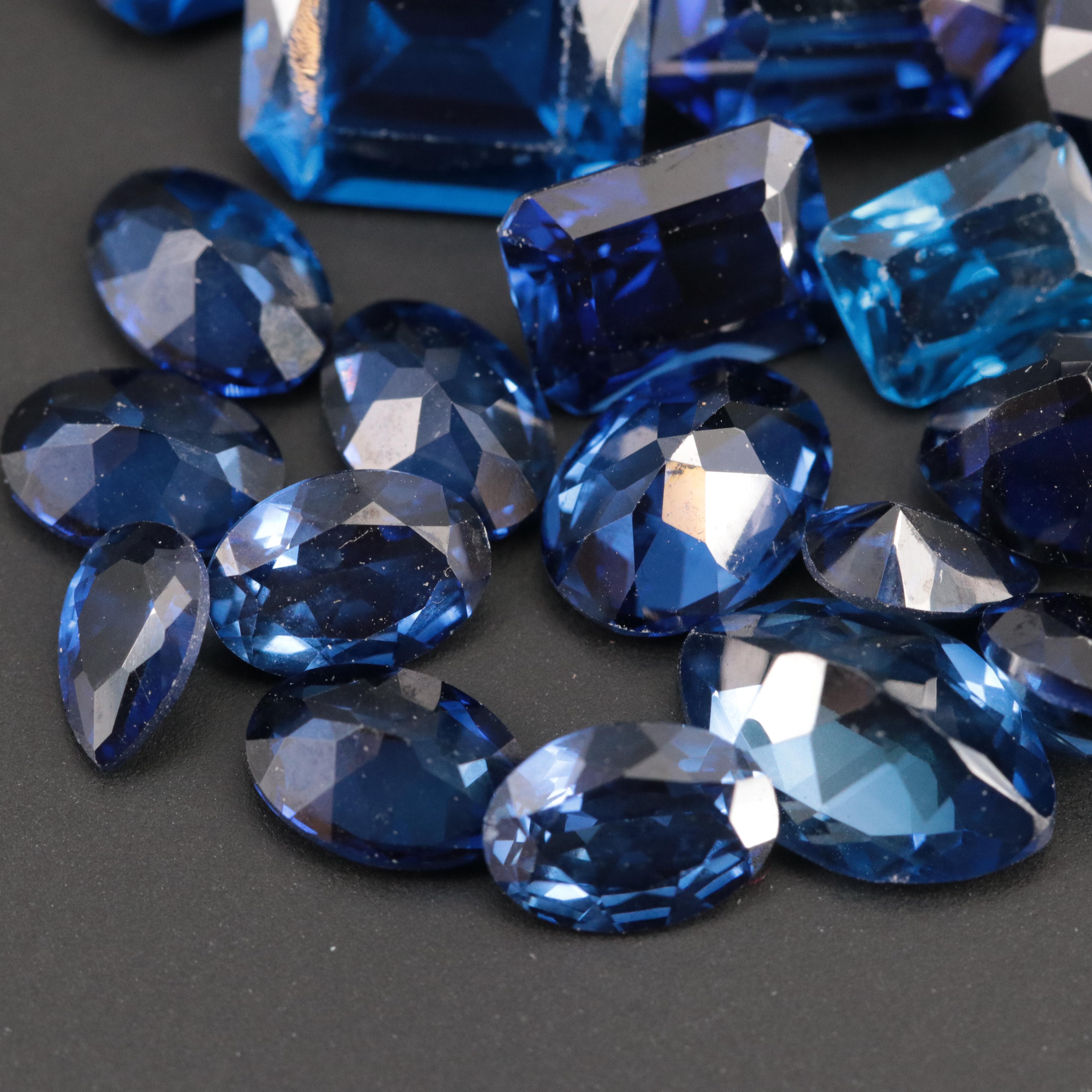 Loose 49.19 CTW Lab Grown Sapphire and Spinel Lot