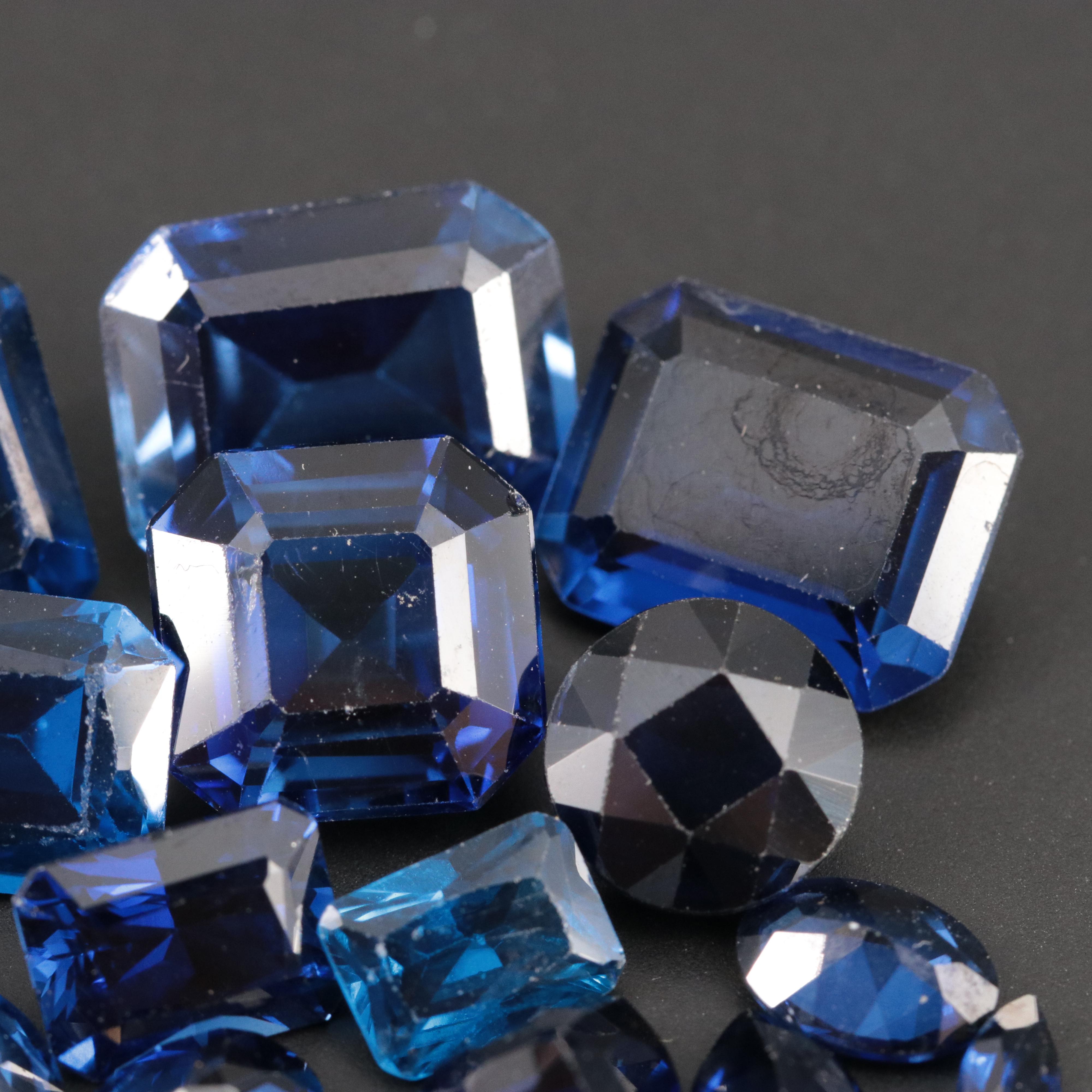 Loose 49.19 CTW Lab Grown Sapphire and Spinel Lot