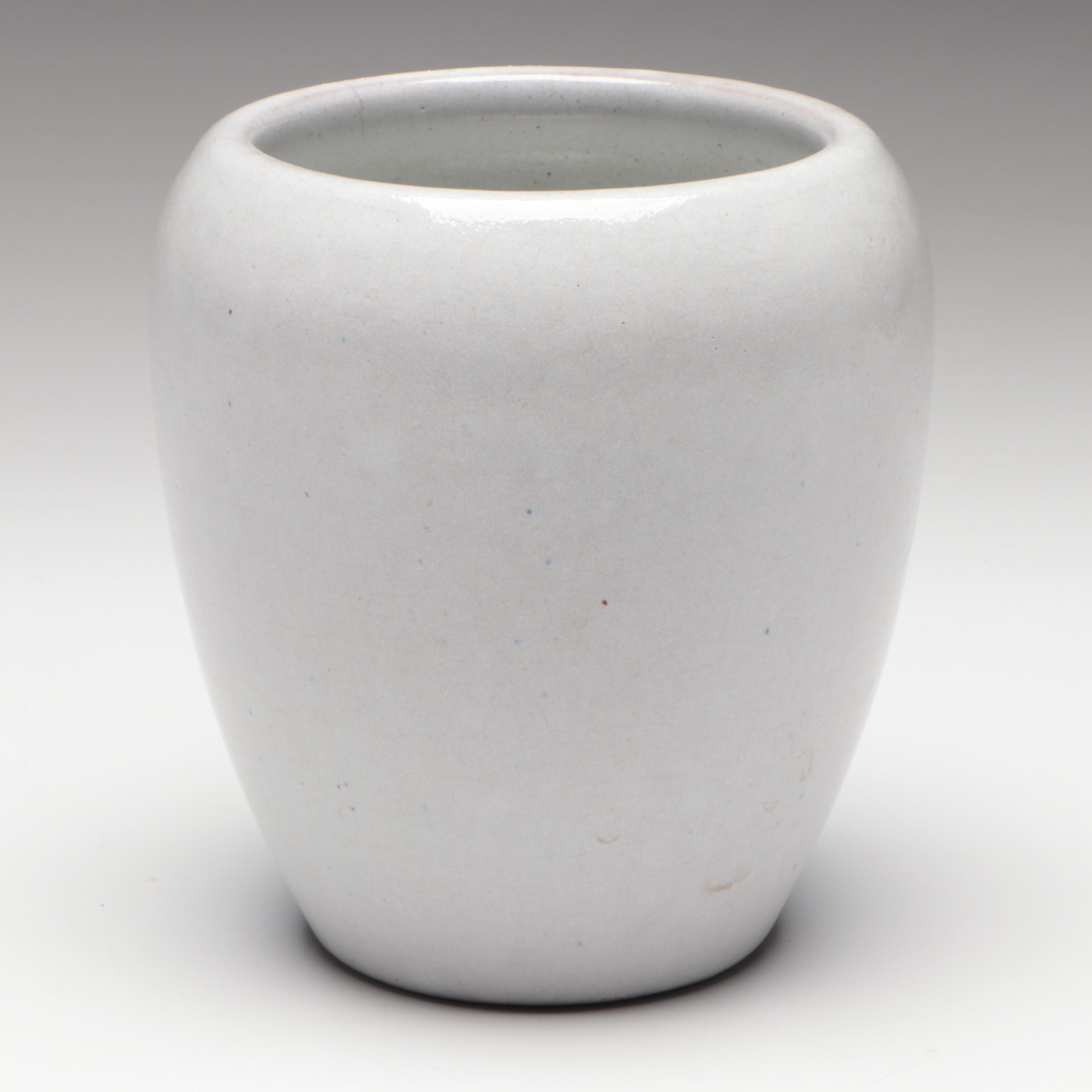 Paul Revere Pottery White Glazed Ceramic Vase, Early/Mid-20th Century