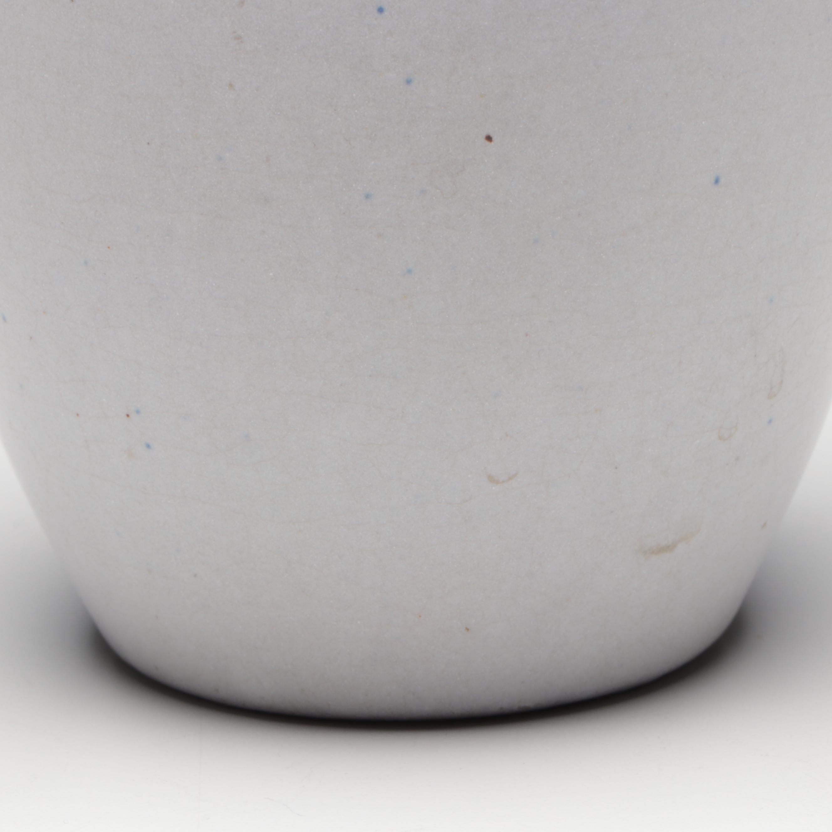 Paul Revere Pottery White Glazed Ceramic Vase, Early/Mid-20th Century