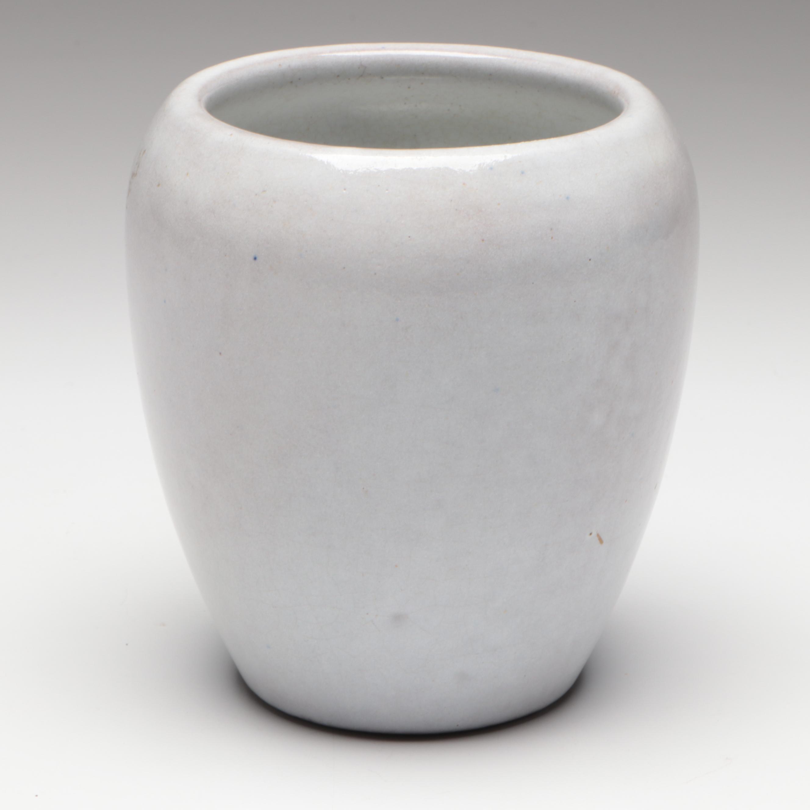 Paul Revere Pottery White Glazed Ceramic Vase, Early/Mid-20th Century