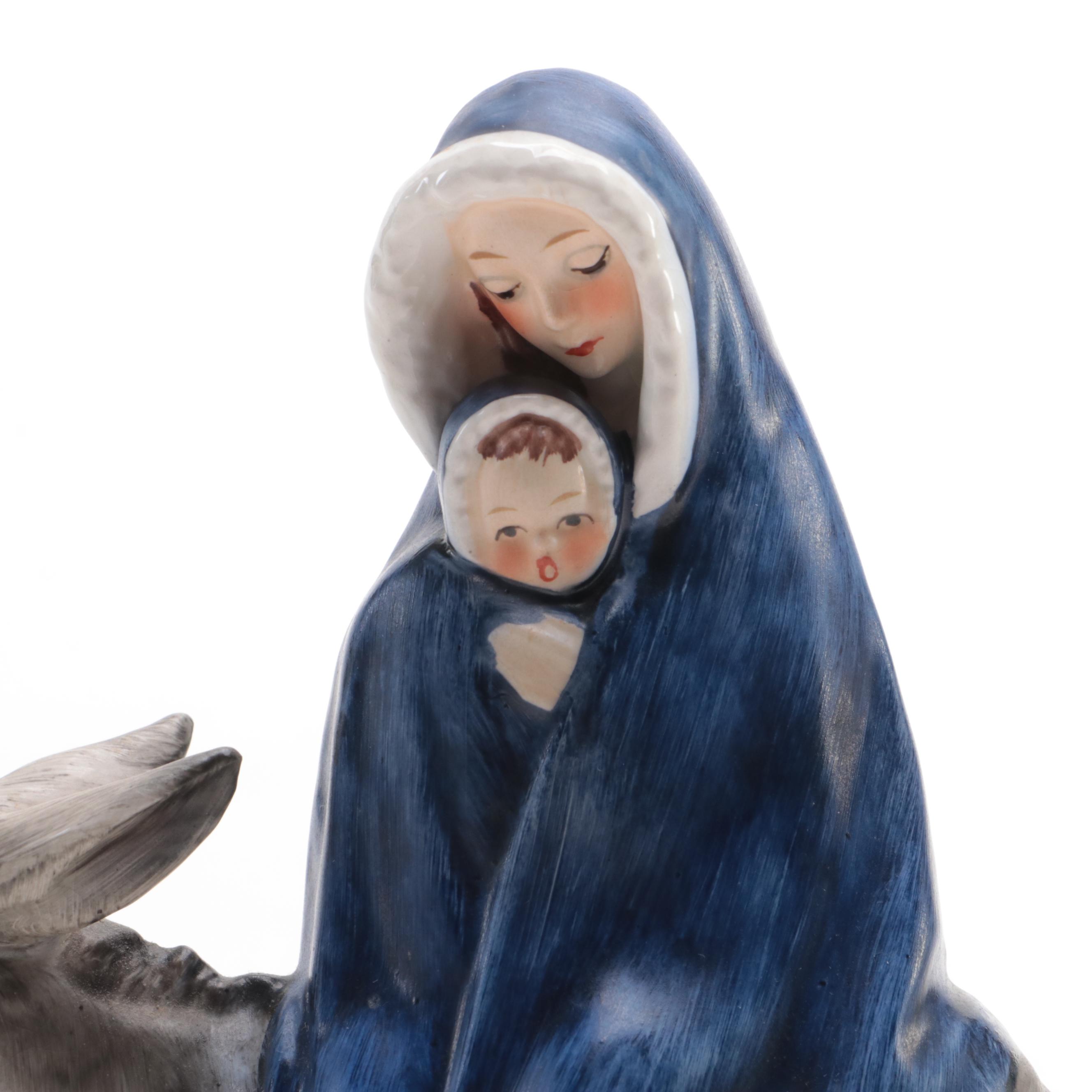Goebel "Flight Into Egypt" and "St. Joseph" Porcelain Figurines