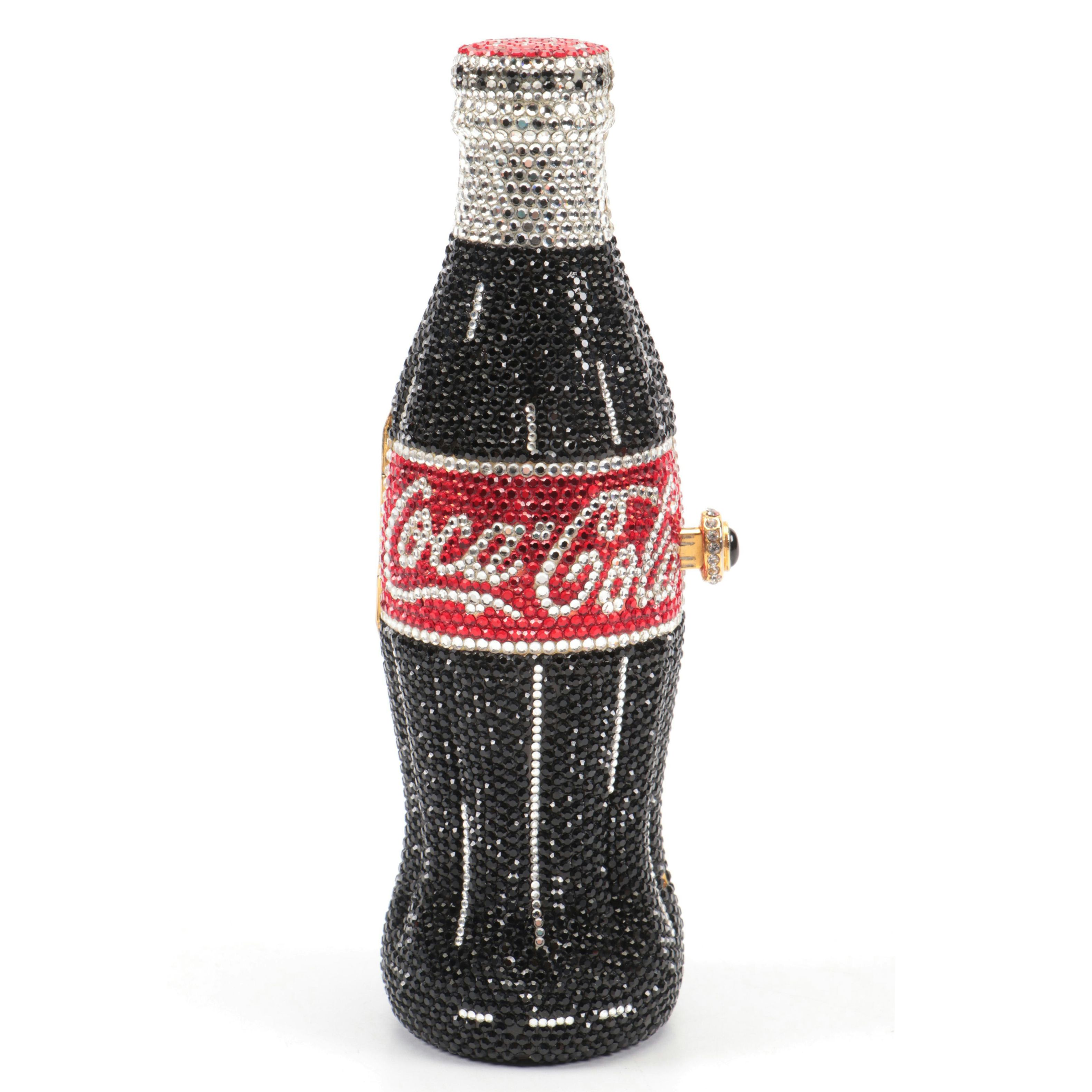 Kathrine Baumann for Coca-Cola Rhinestone Clutch with Black Onyx Latch