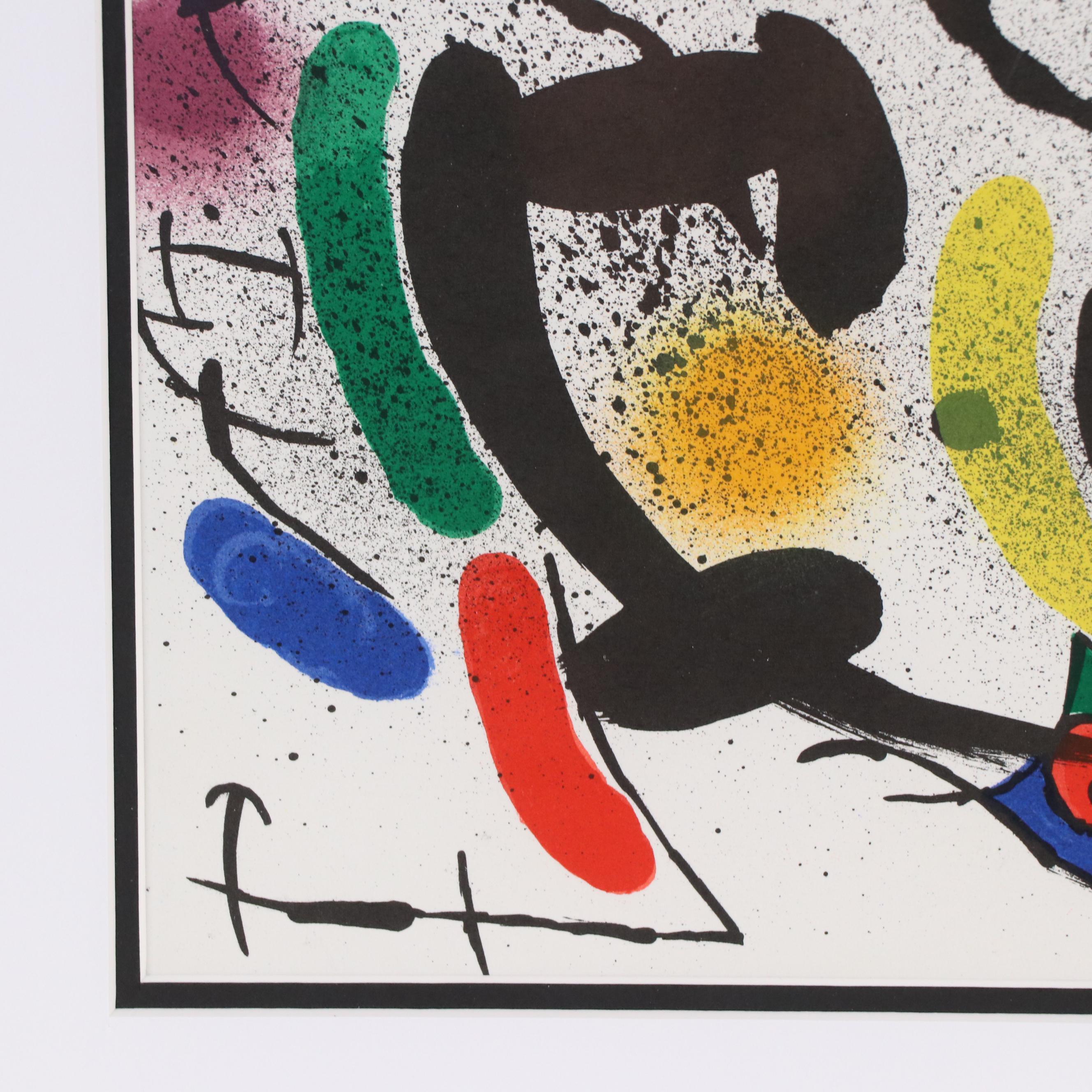 Joan Miró Abstract Lithograph from "Lithographies," Circa 1972