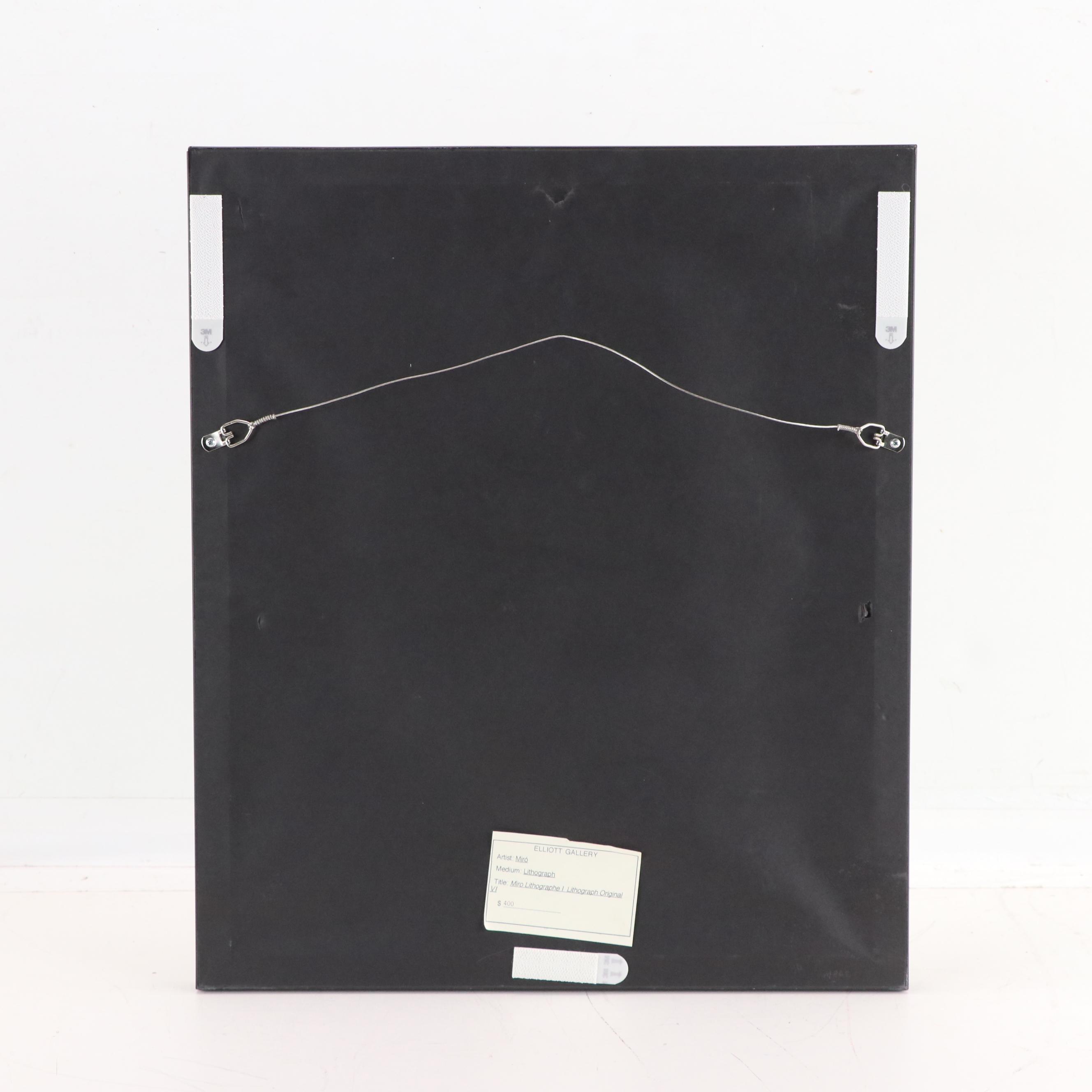 Joan Miró Abstract Lithograph from "Lithographies," Circa 1972