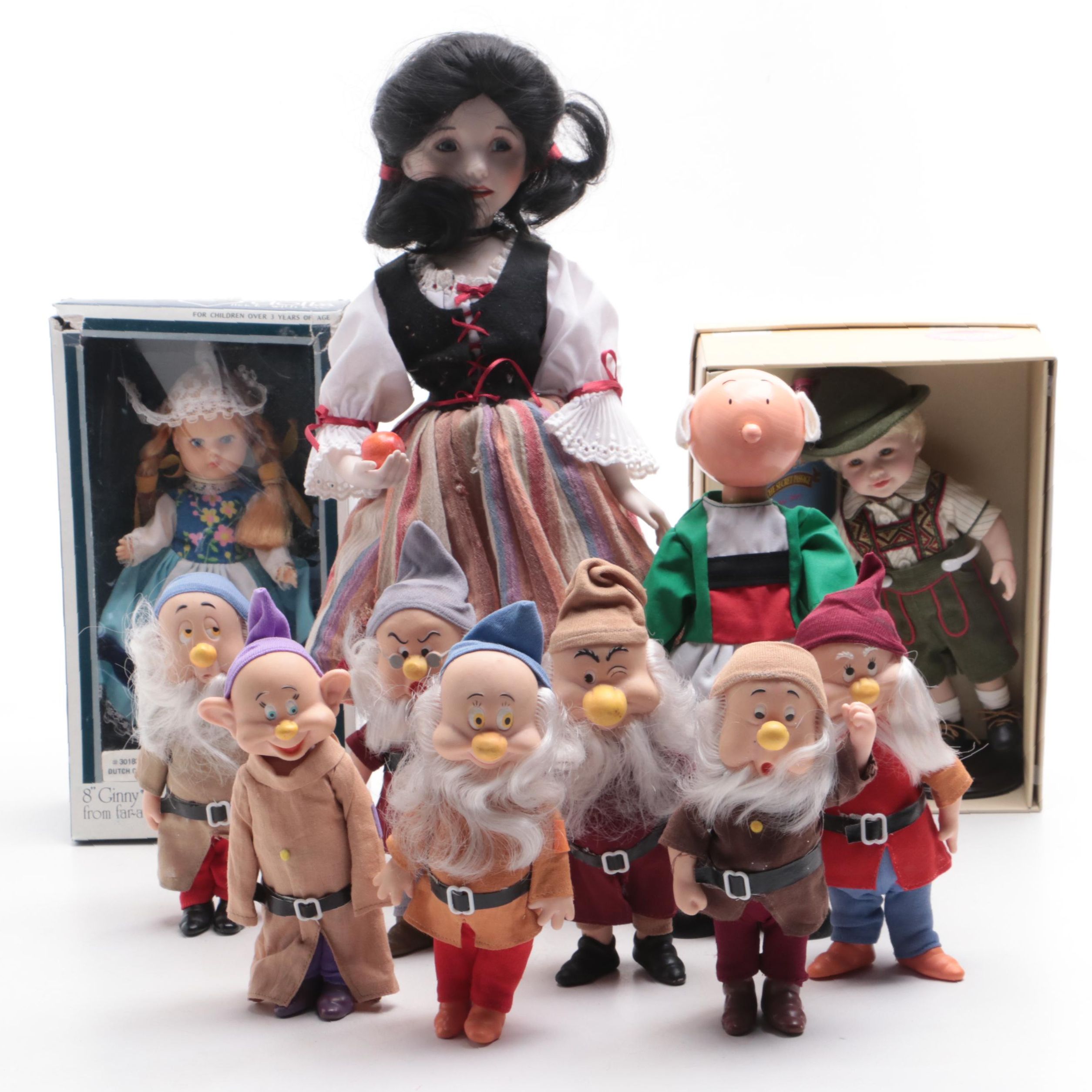 Dianna Effner "Snow White" Doll, Disney Dwarf Dolls, and Others