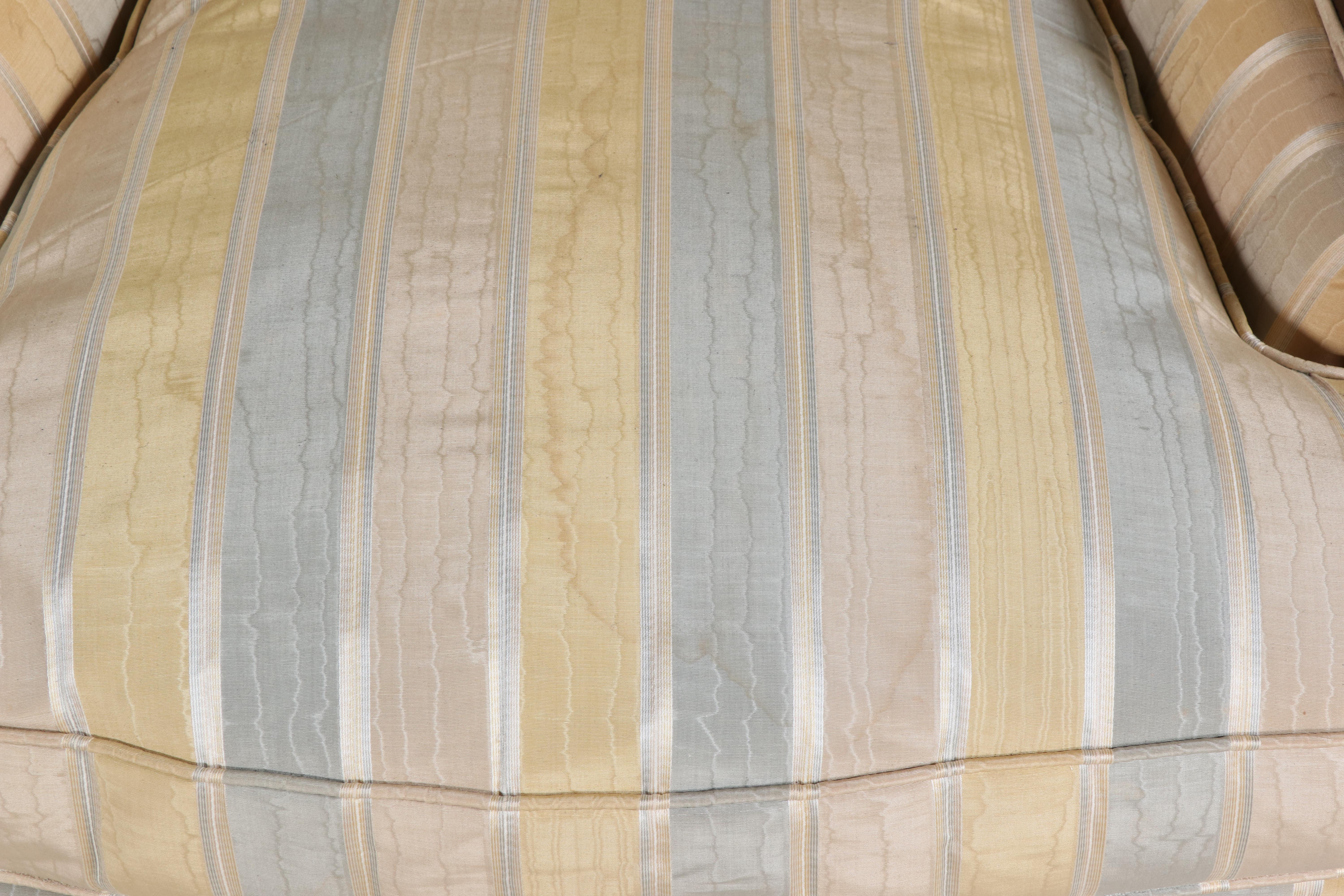 Pair of W. & J. Sloane Inc. Louis XV Style Beech and Custom-Upholstered Bergères