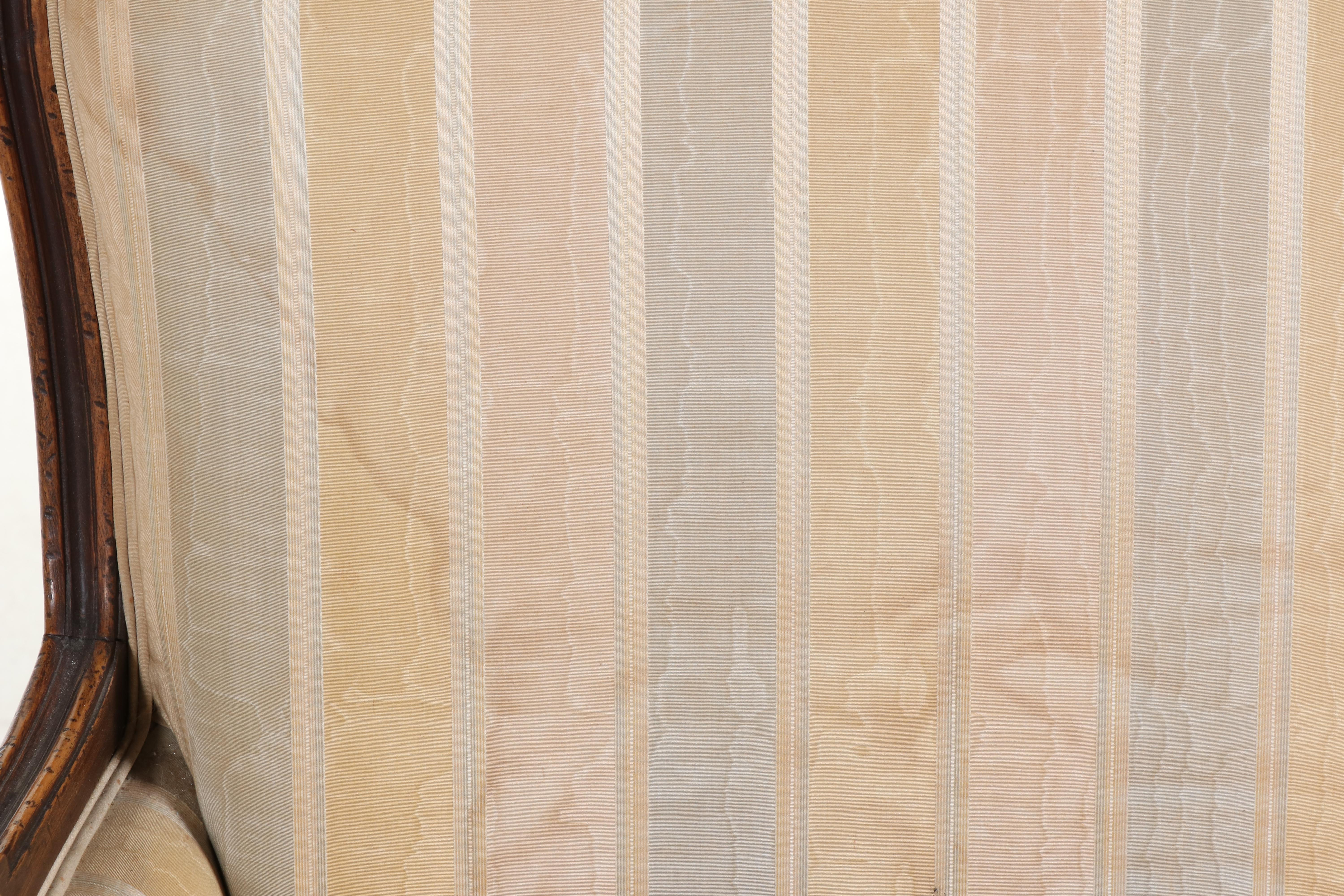 Pair of W. & J. Sloane Inc. Louis XV Style Beech and Custom-Upholstered Bergères