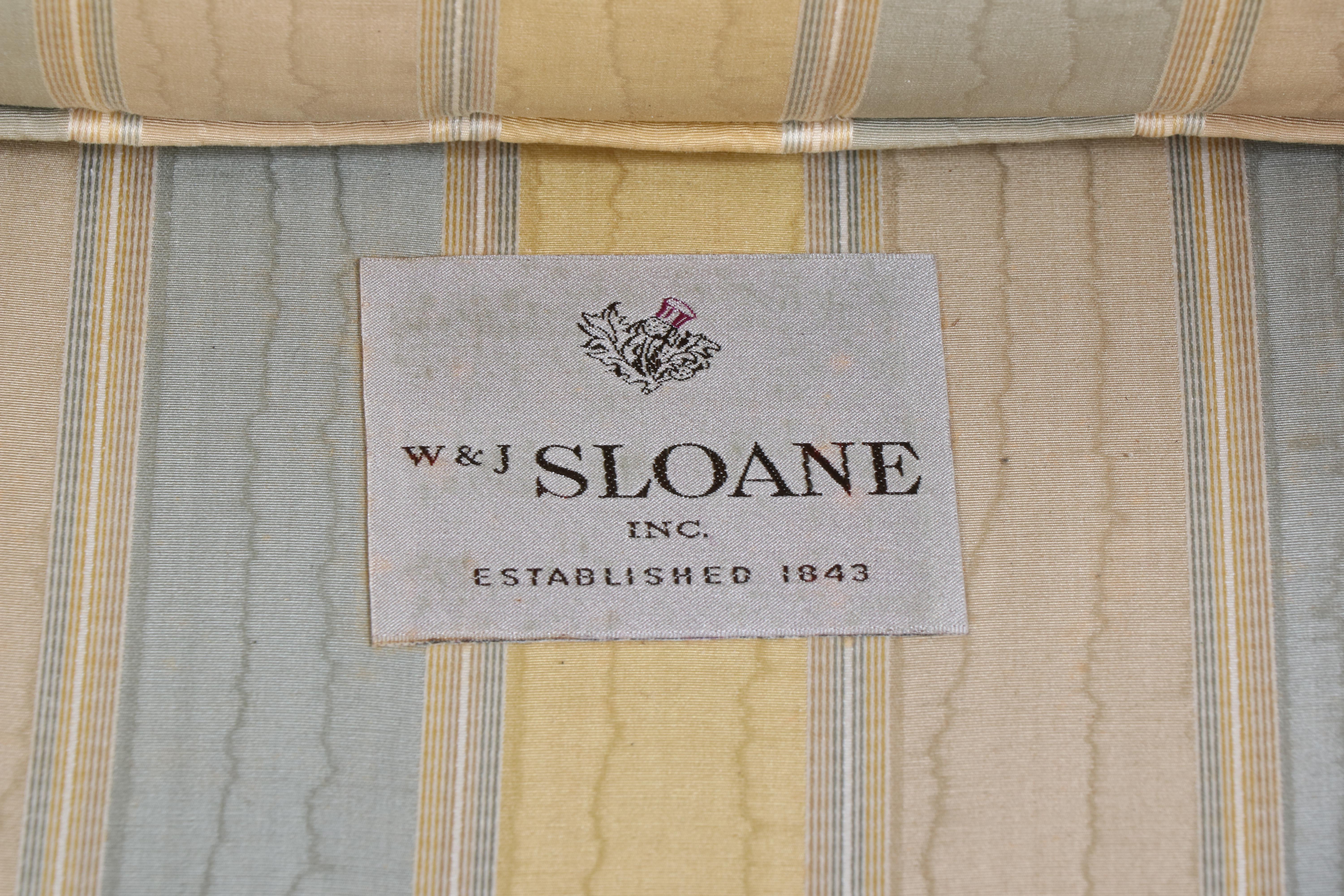 Pair of W. & J. Sloane Inc. Louis XV Style Beech and Custom-Upholstered Bergères