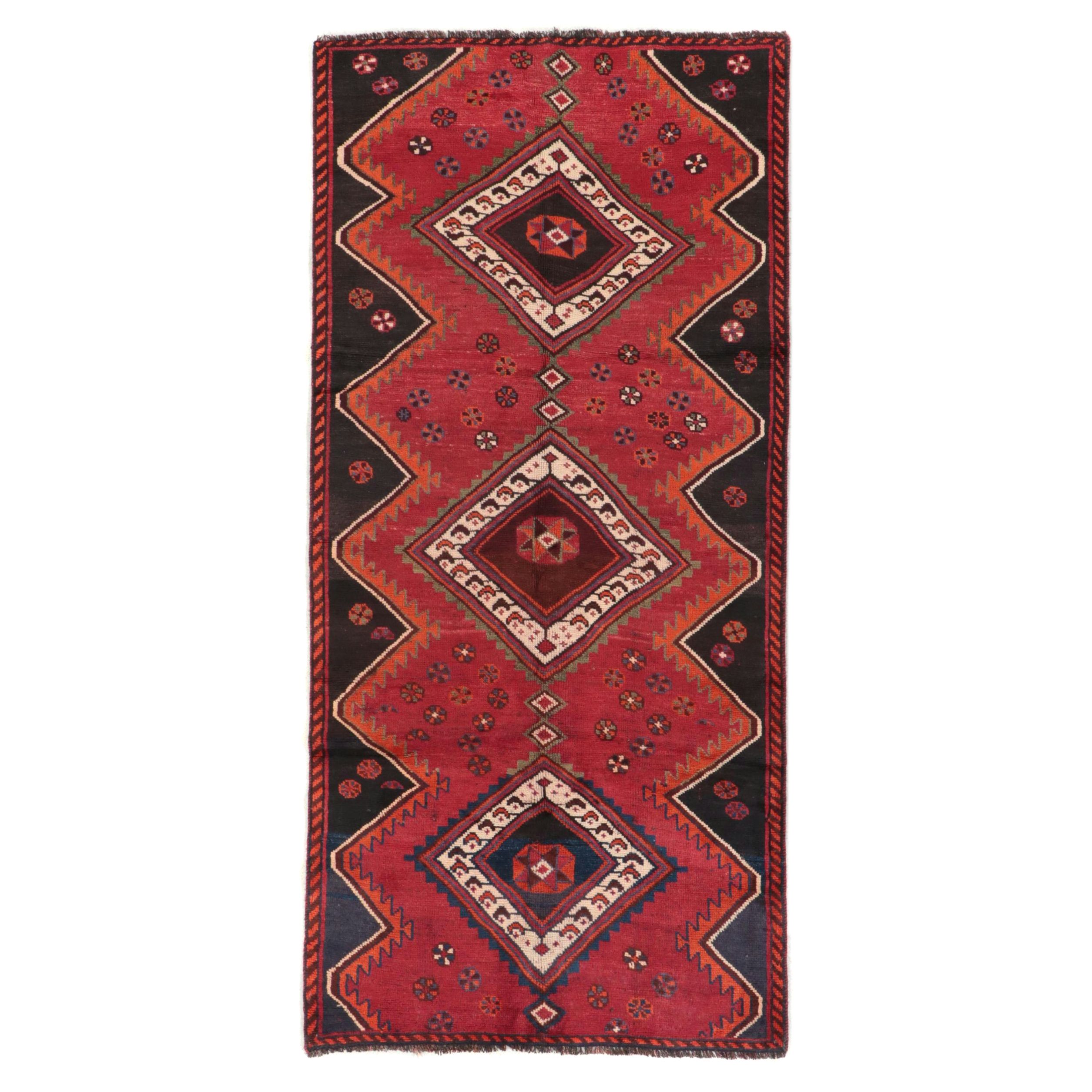 4' x 8'7 Hand-Knotted Persian Shiraz Long Rug