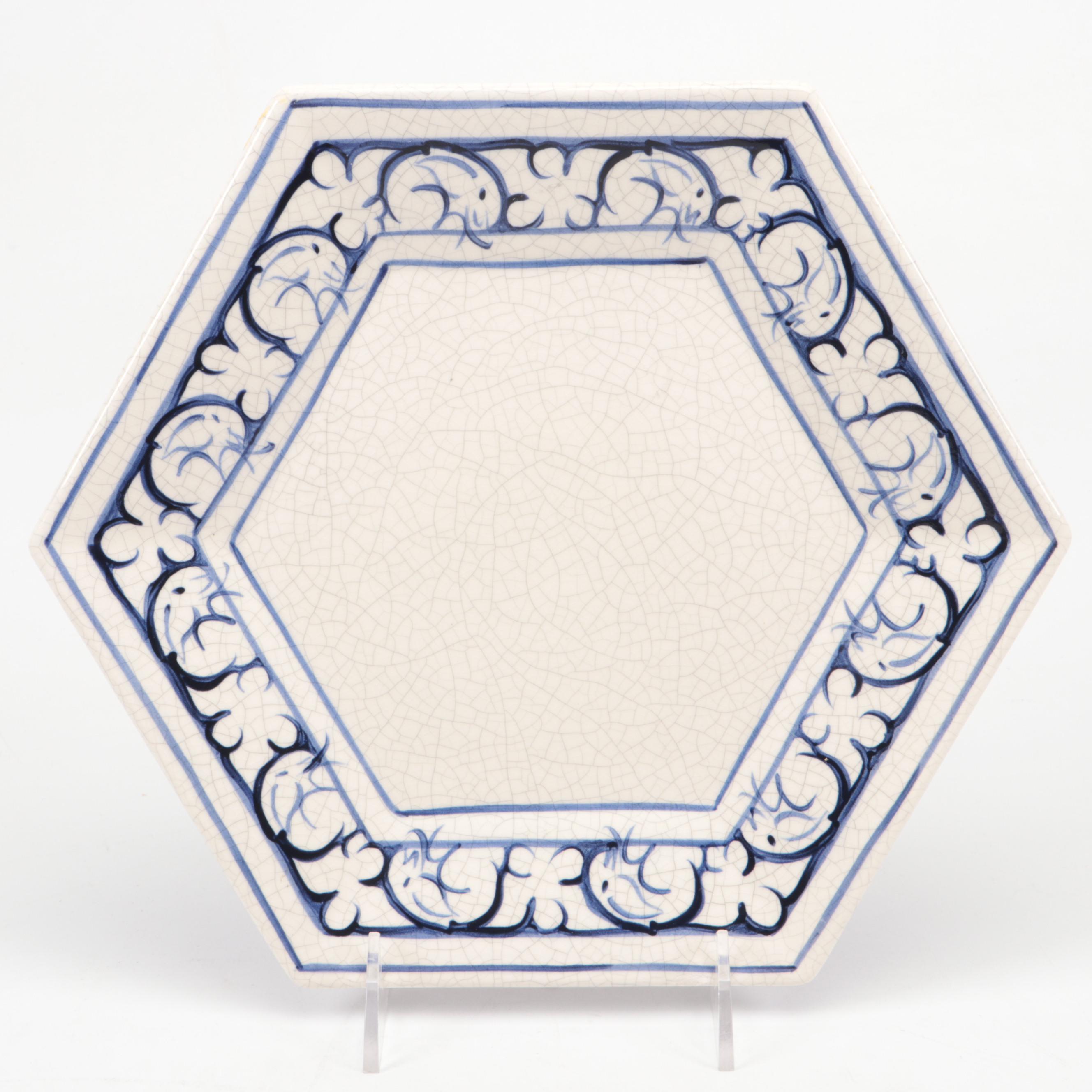 Dedham Pottery Rabbit Plate with Art Pottery Collection