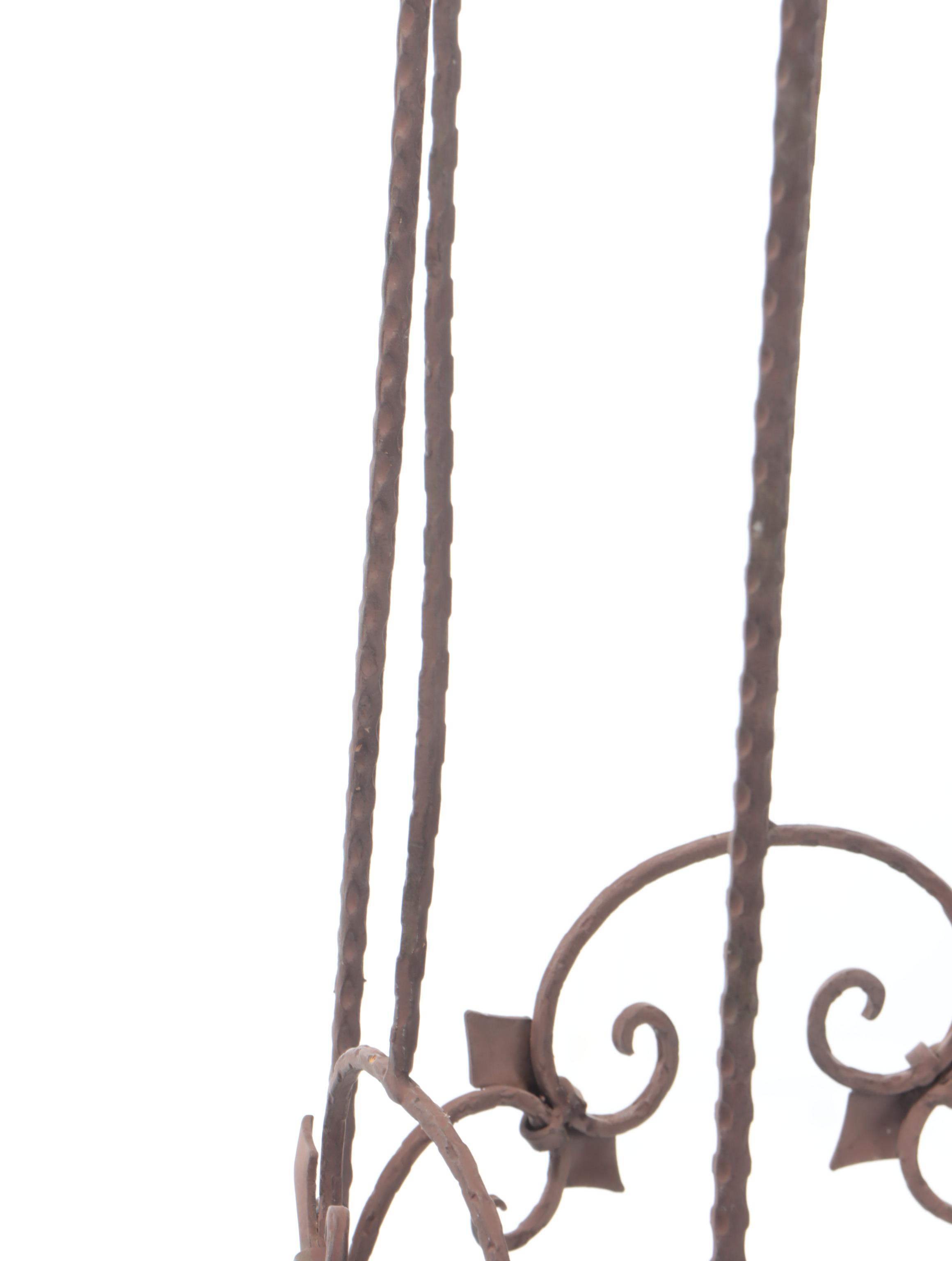 Fleur-de-Lis Motif Metal Topiary Trellis with Metal Planter
