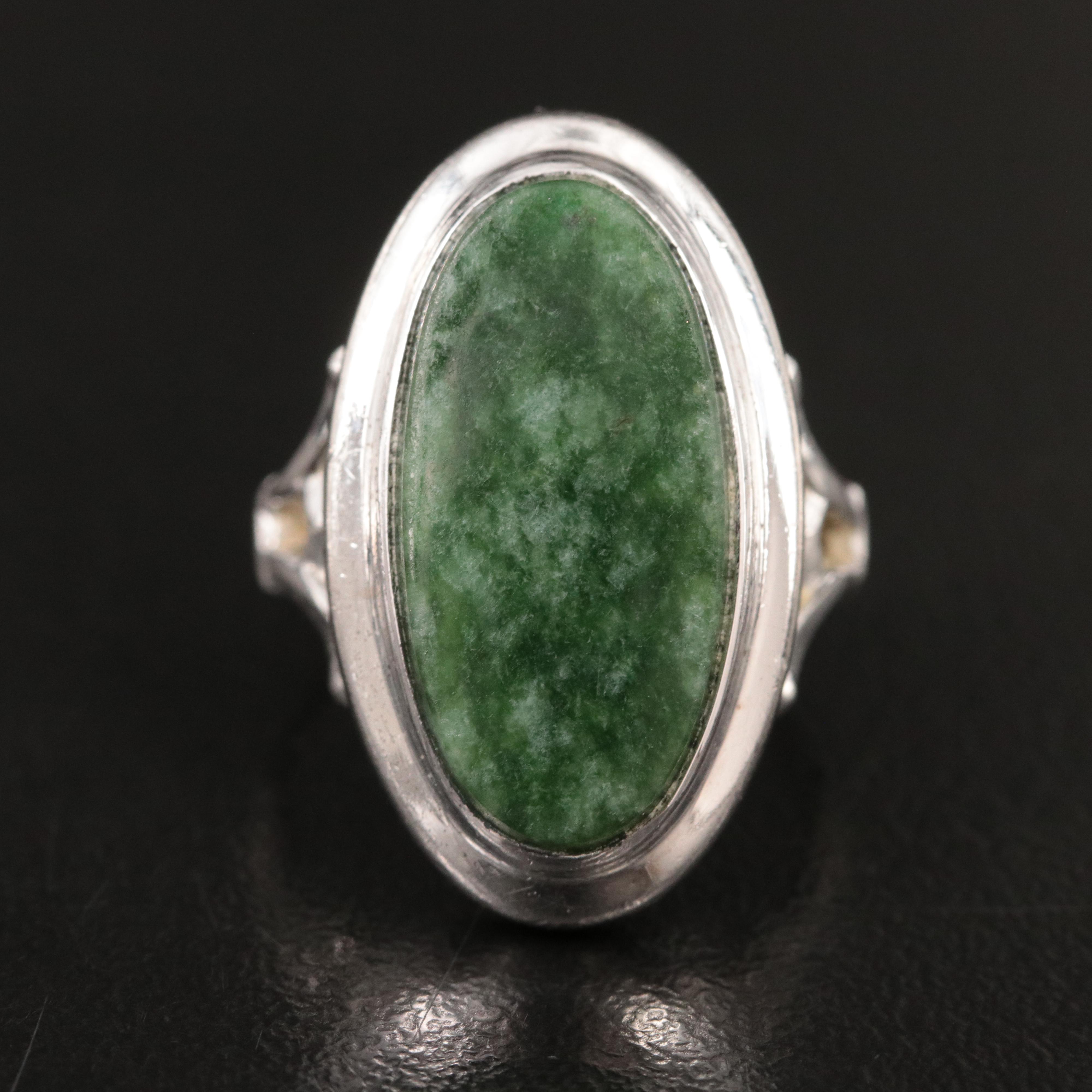 Sterling Nephrite Ring