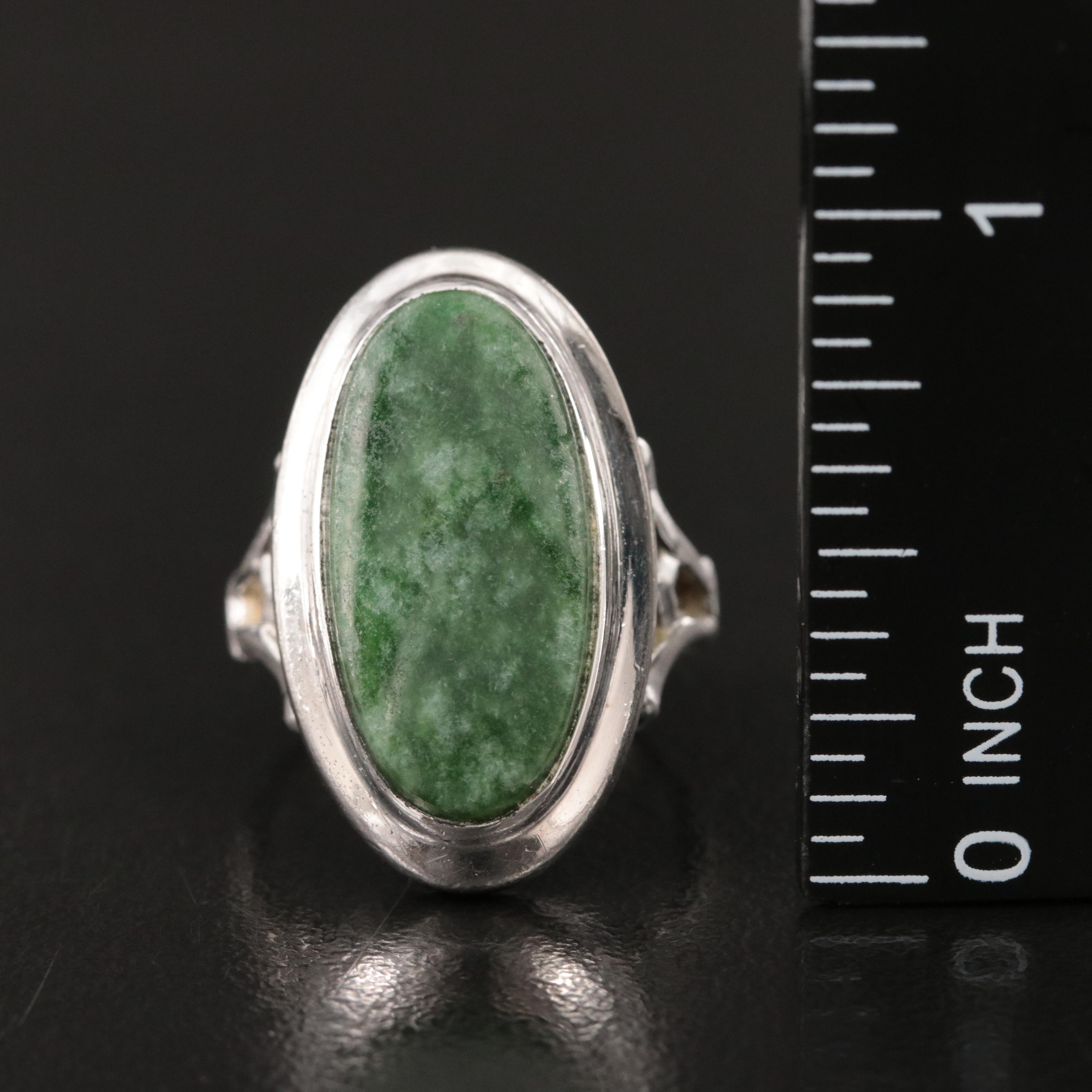 Sterling Nephrite Ring