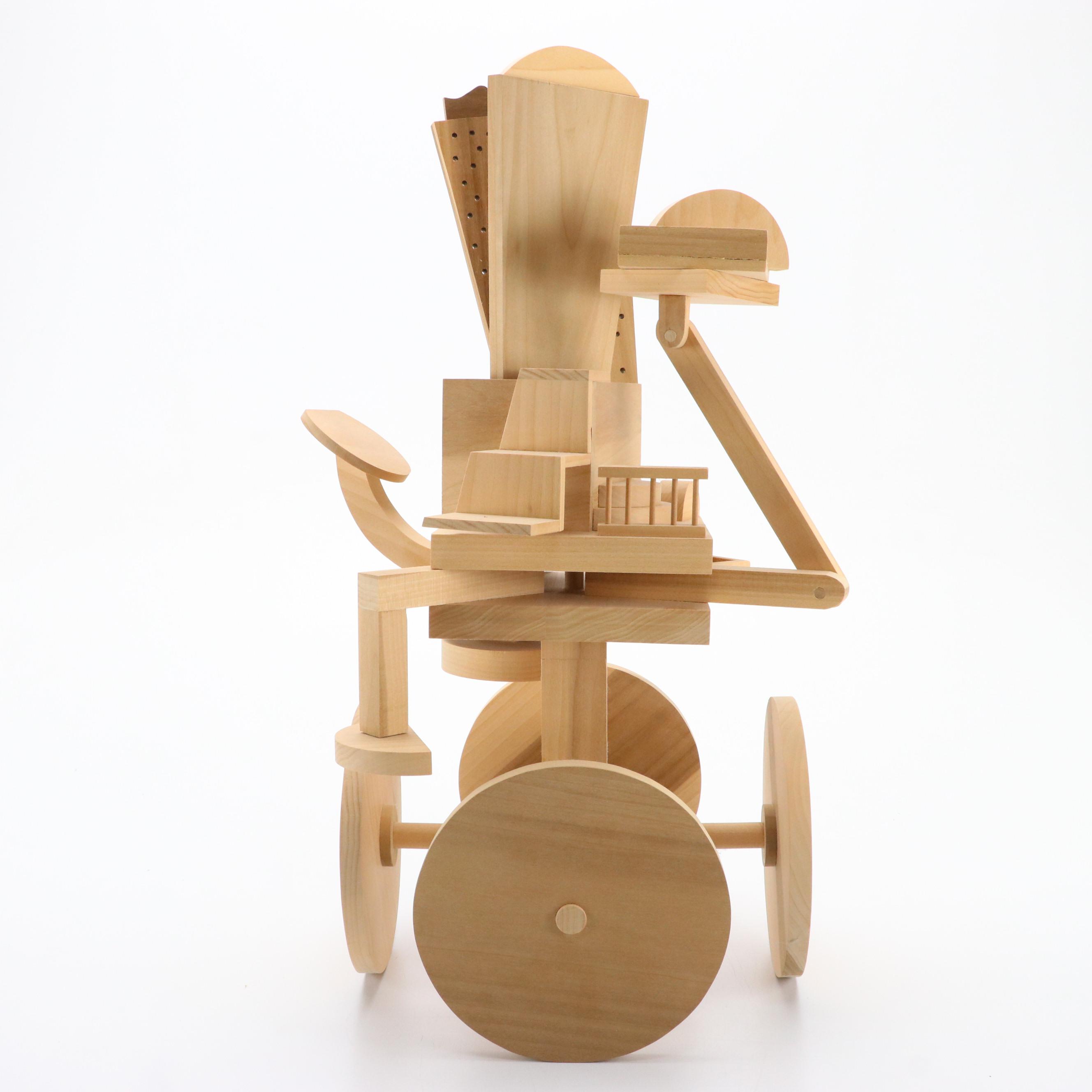 Stuart Fink Abstract Wooden Sculpture