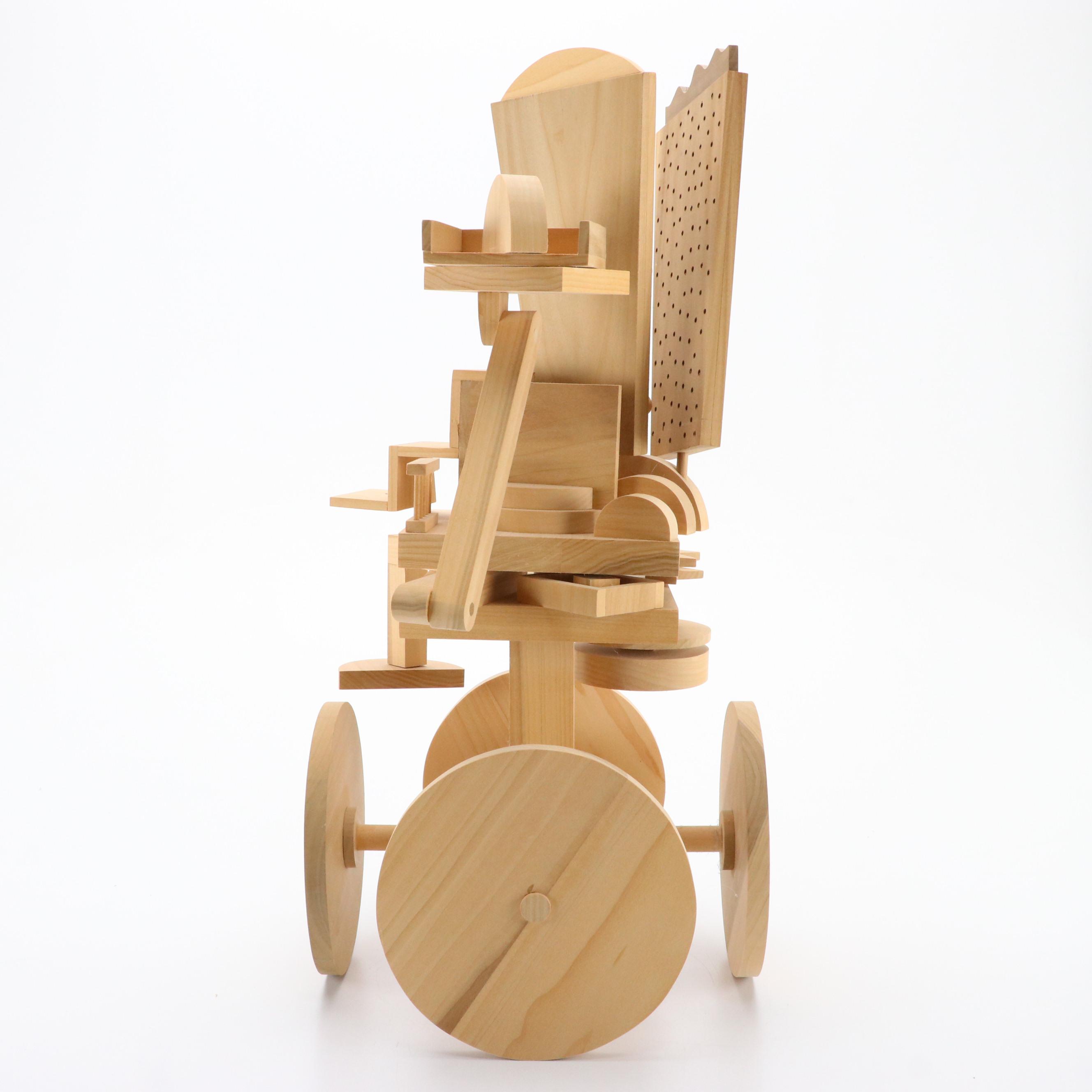 Stuart Fink Abstract Wooden Sculpture