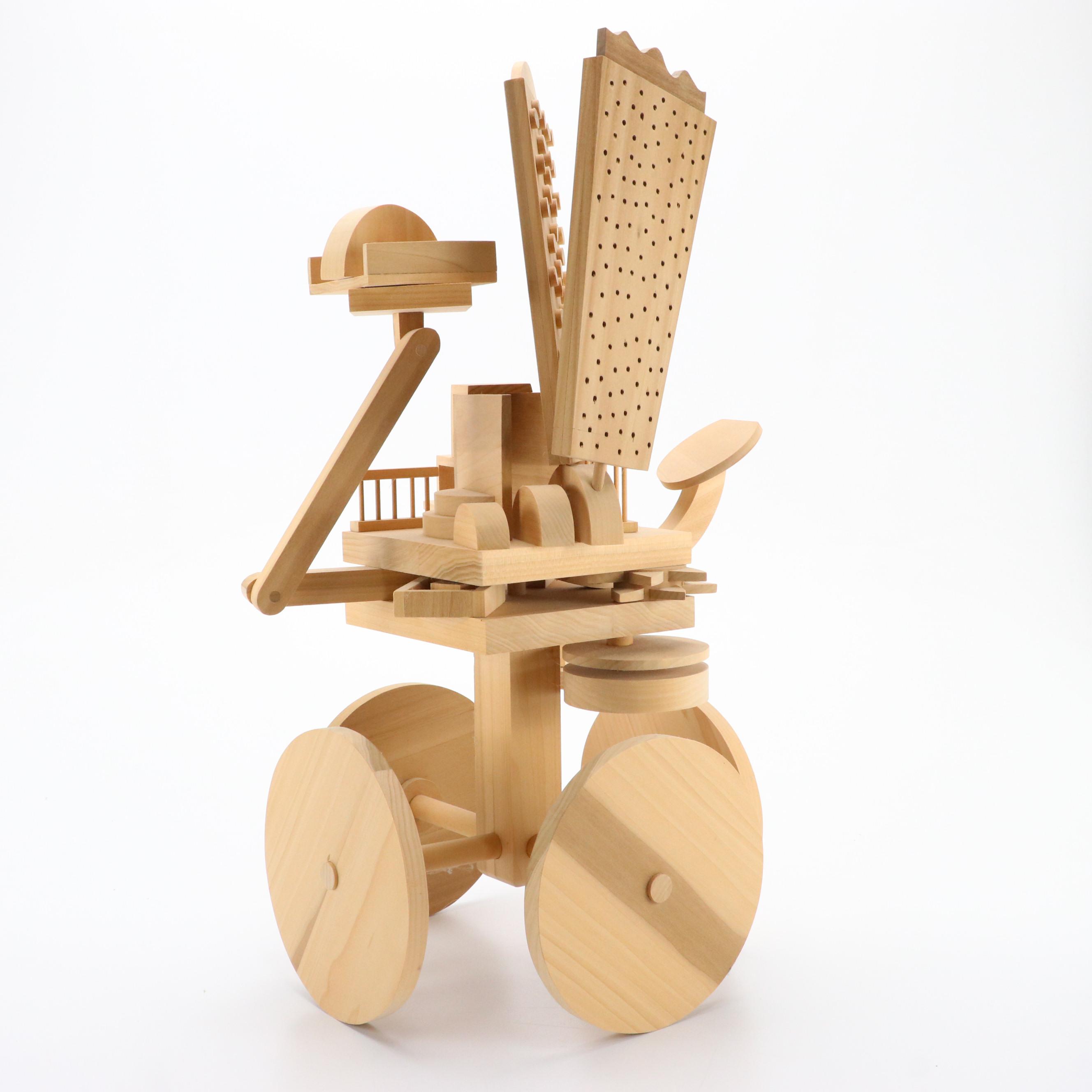 Stuart Fink Abstract Wooden Sculpture