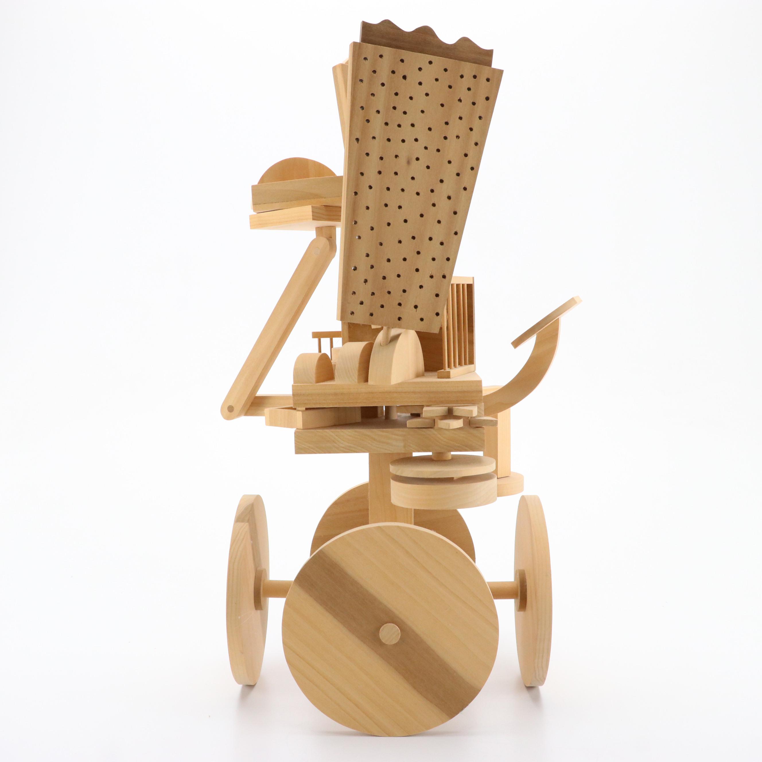 Stuart Fink Abstract Wooden Sculpture