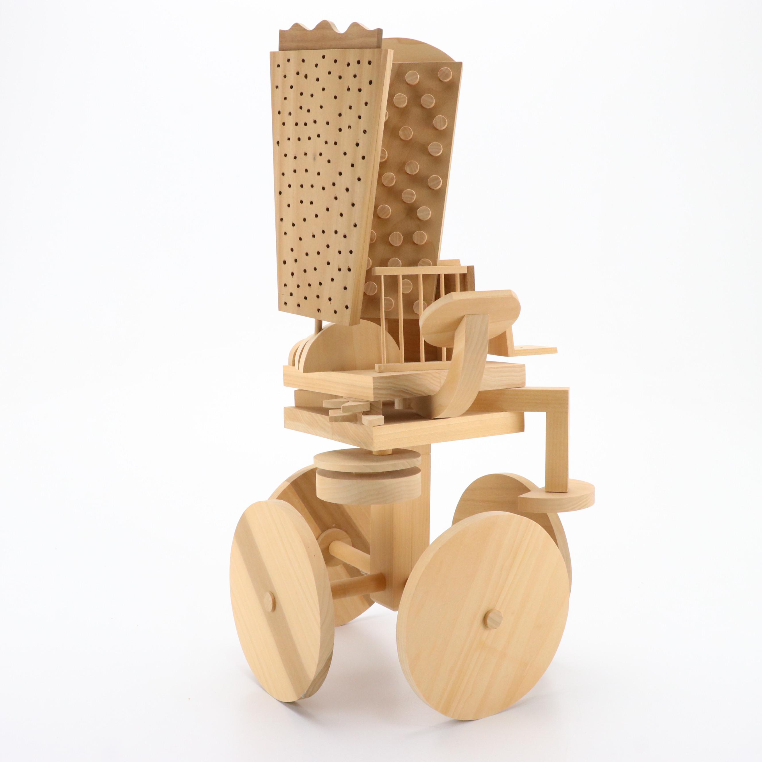 Stuart Fink Abstract Wooden Sculpture