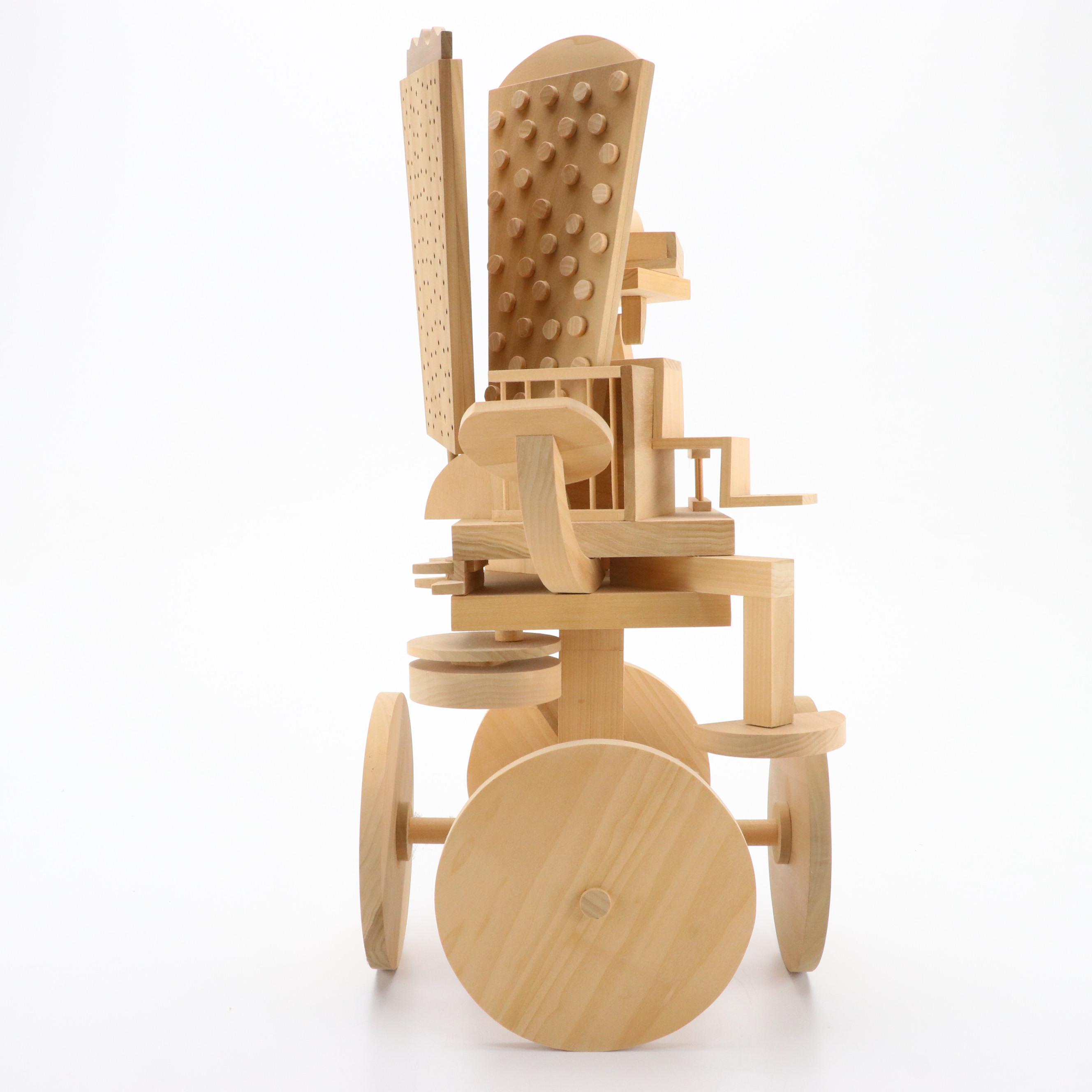 Stuart Fink Abstract Wooden Sculpture