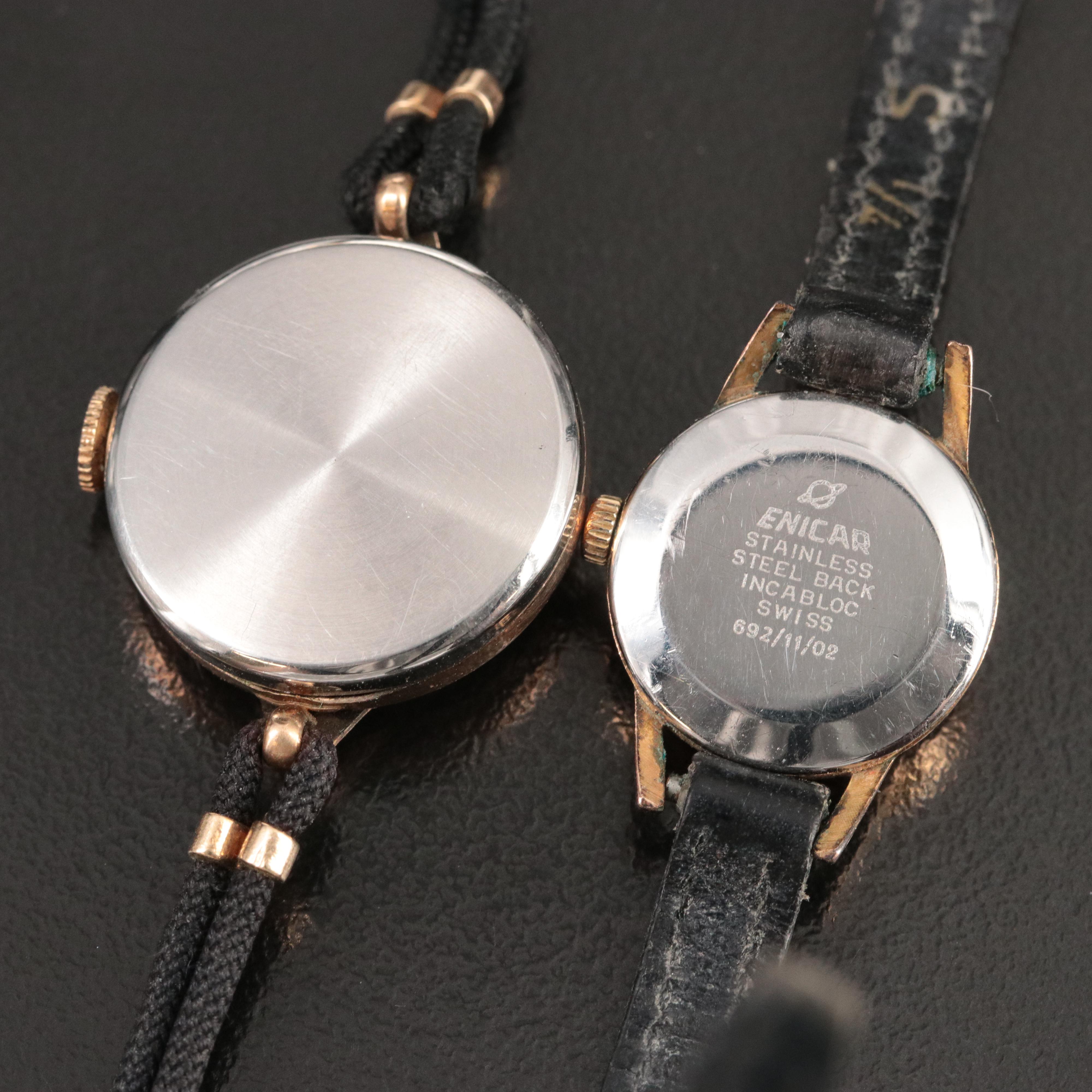 Vintage Birks and Enicar Stem Wind Watches