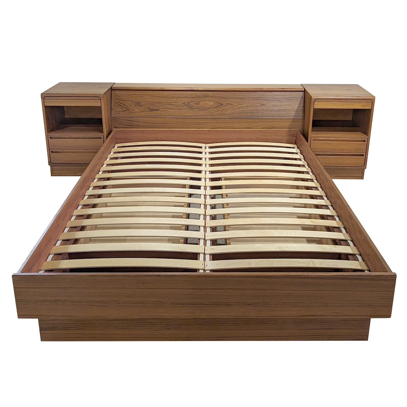 Tørring Møbelfabrik Teak Queen Bed and Nightstands From Furniture by Otmar