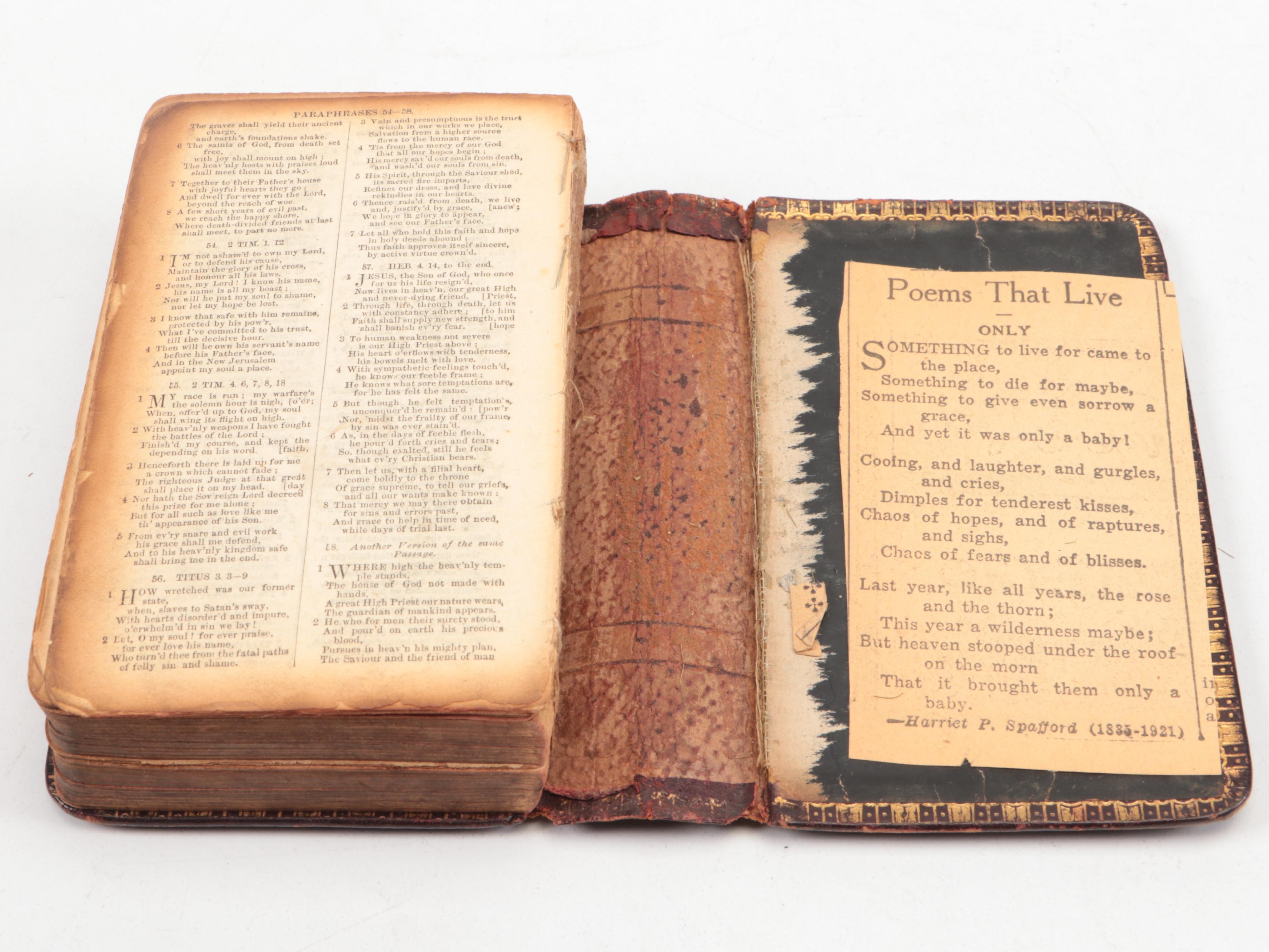 English and German Hymn Books with Pocket Holy Bible