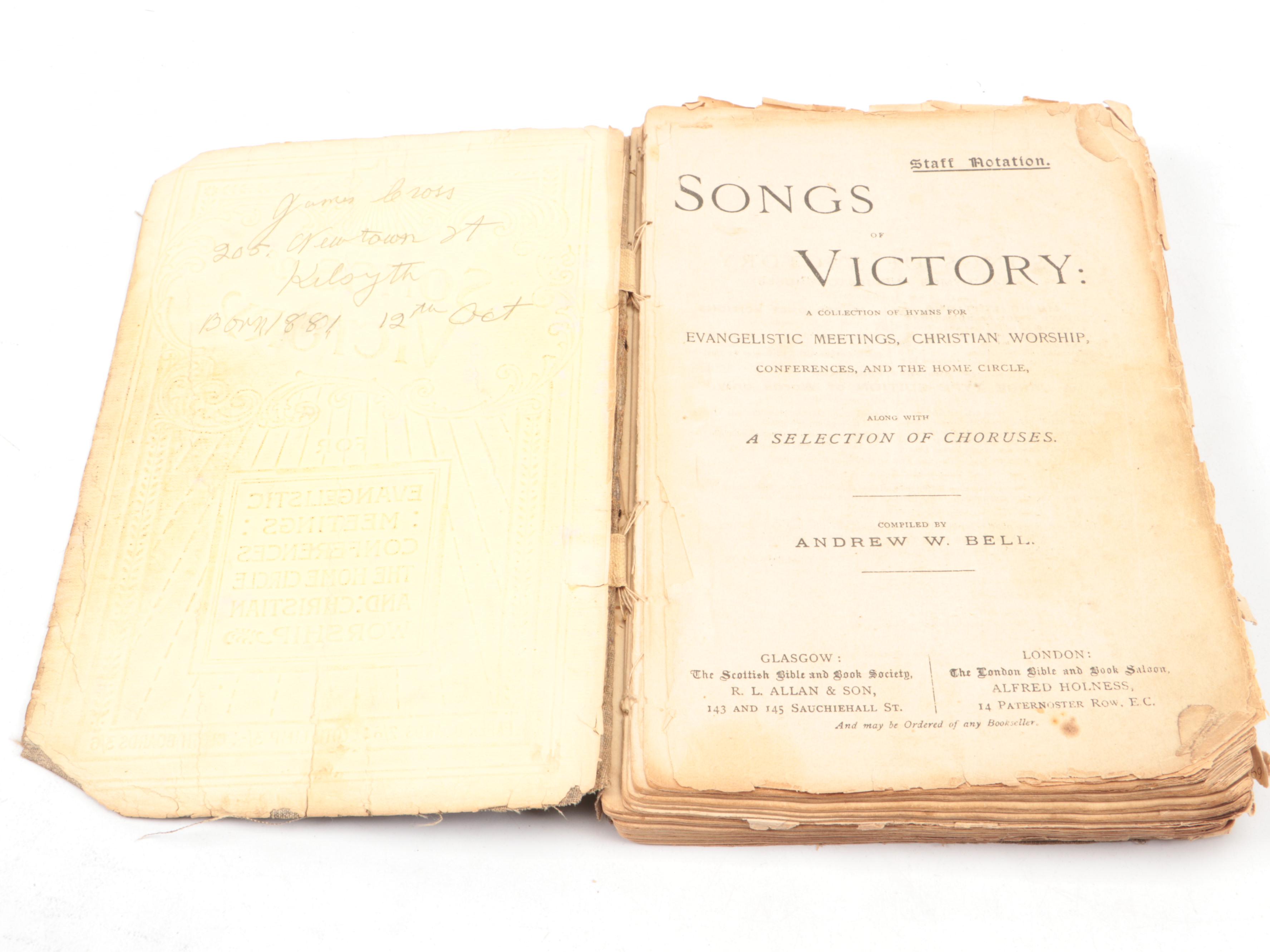 English and German Hymn Books with Pocket Holy Bible