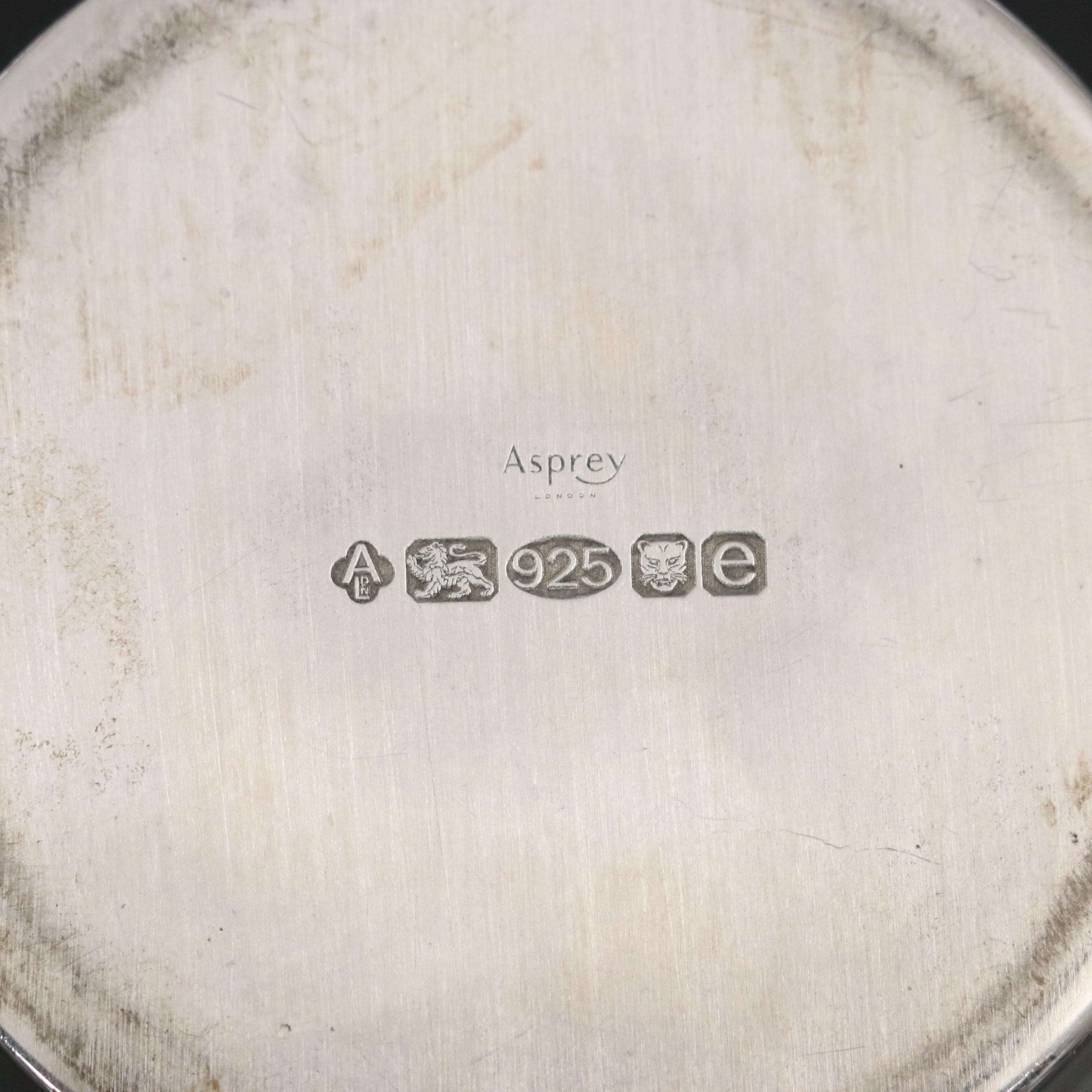 English Asprey & Co. Ltd. Sterling Silver Vase with Lacing Detail, 2004