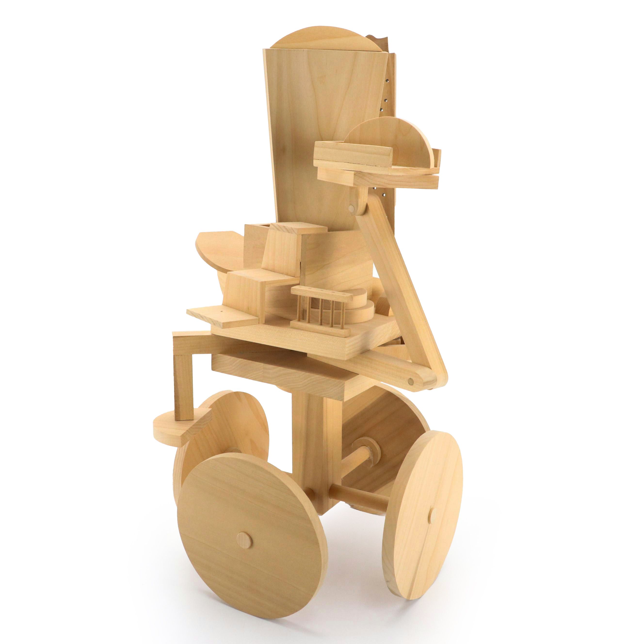 Stuart Fink Abstract Wooden Sculpture