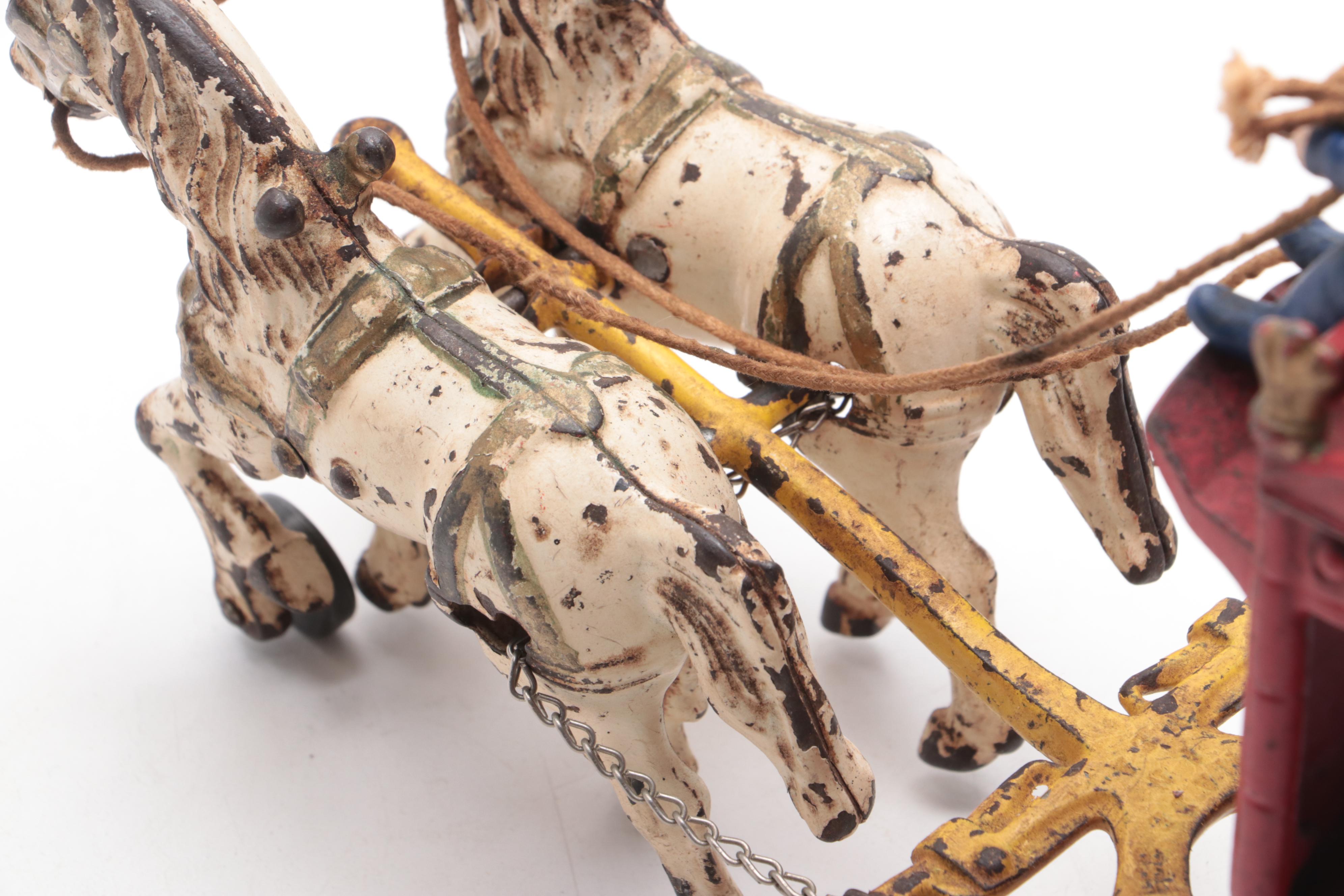 Painted Cast Iron "Overland Circus" Wagon Toys