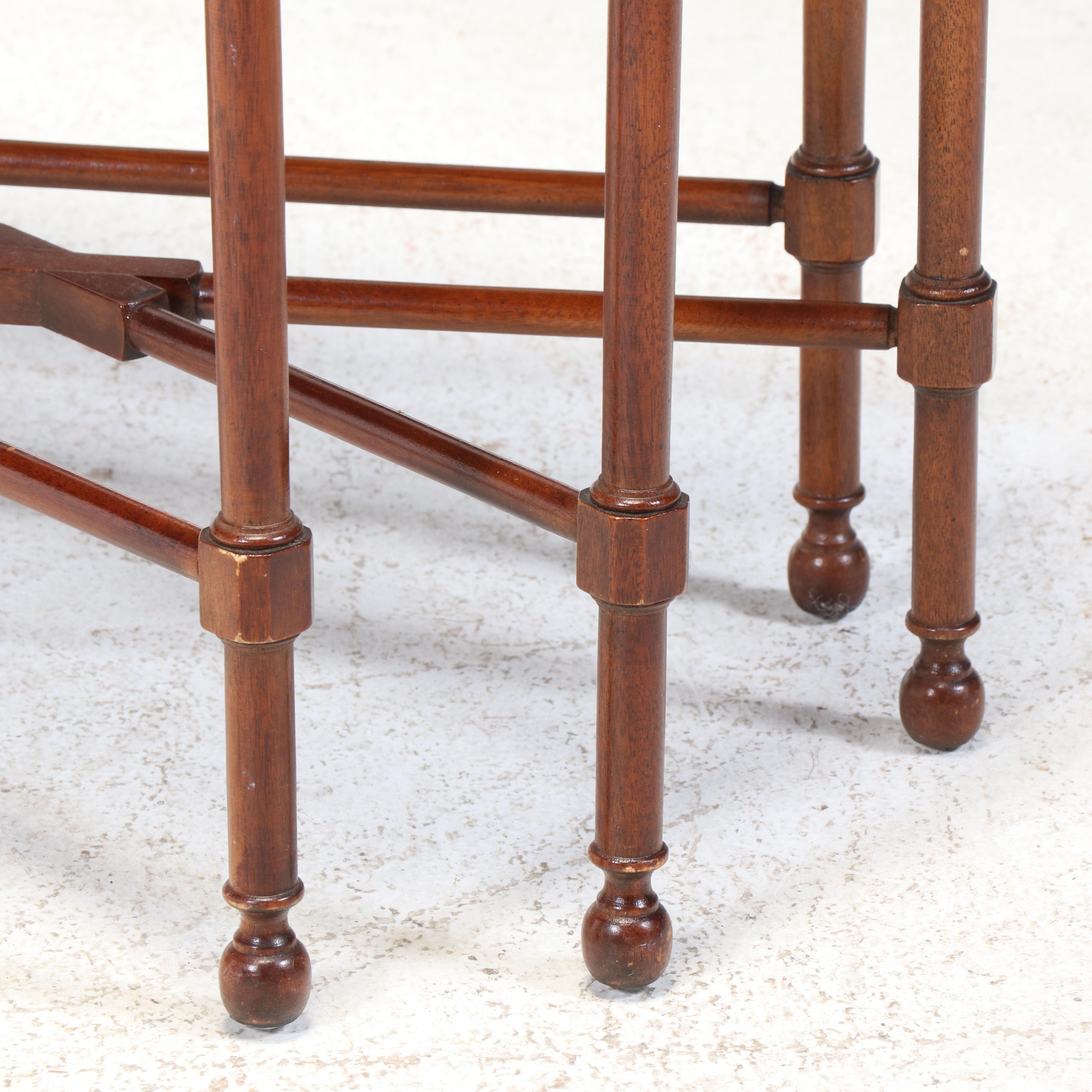 Drexel "18th Century" Mahogany and Marquetry Tray-Top Coffee Table