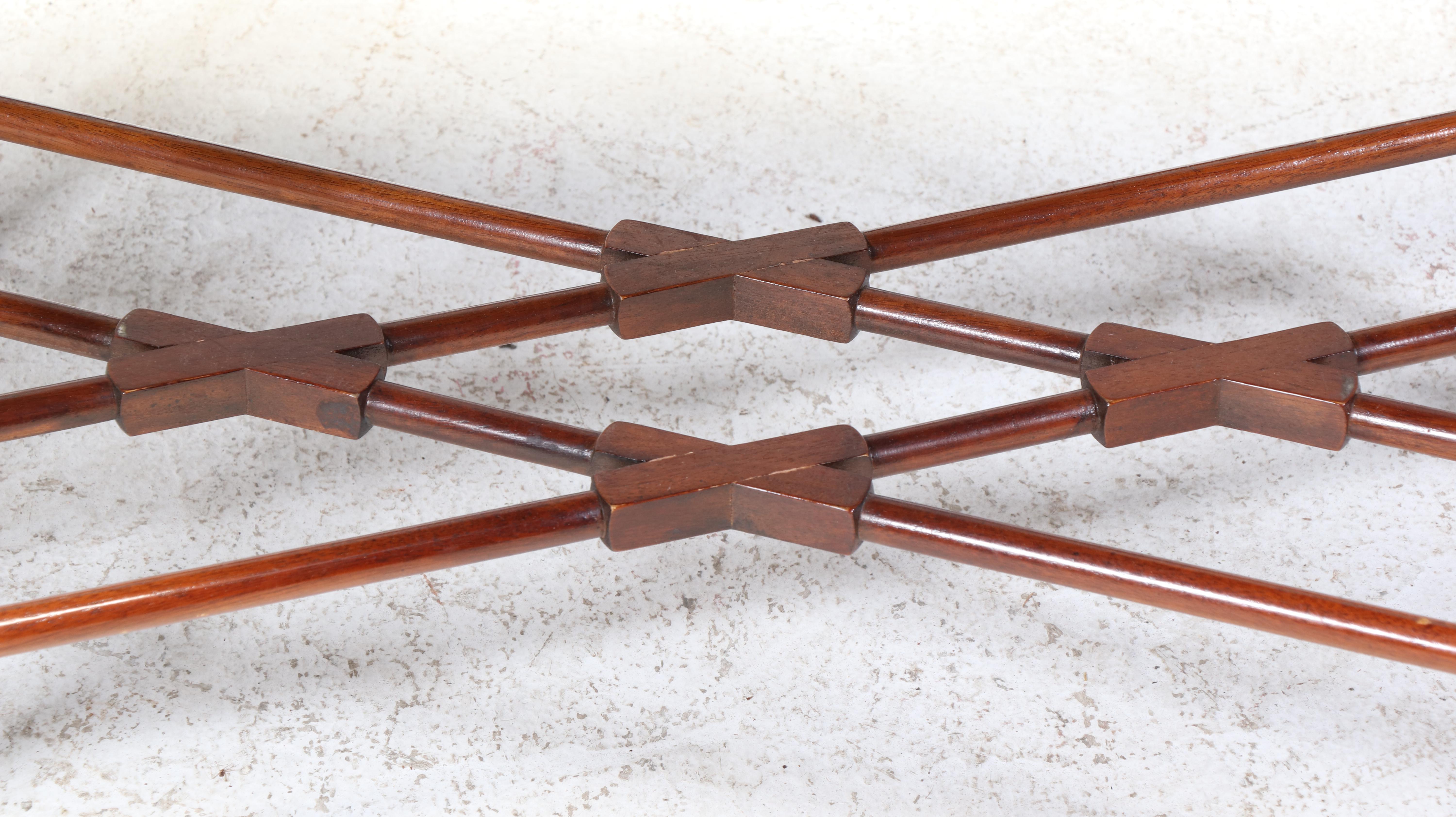 Drexel "18th Century" Mahogany and Marquetry Tray-Top Coffee Table