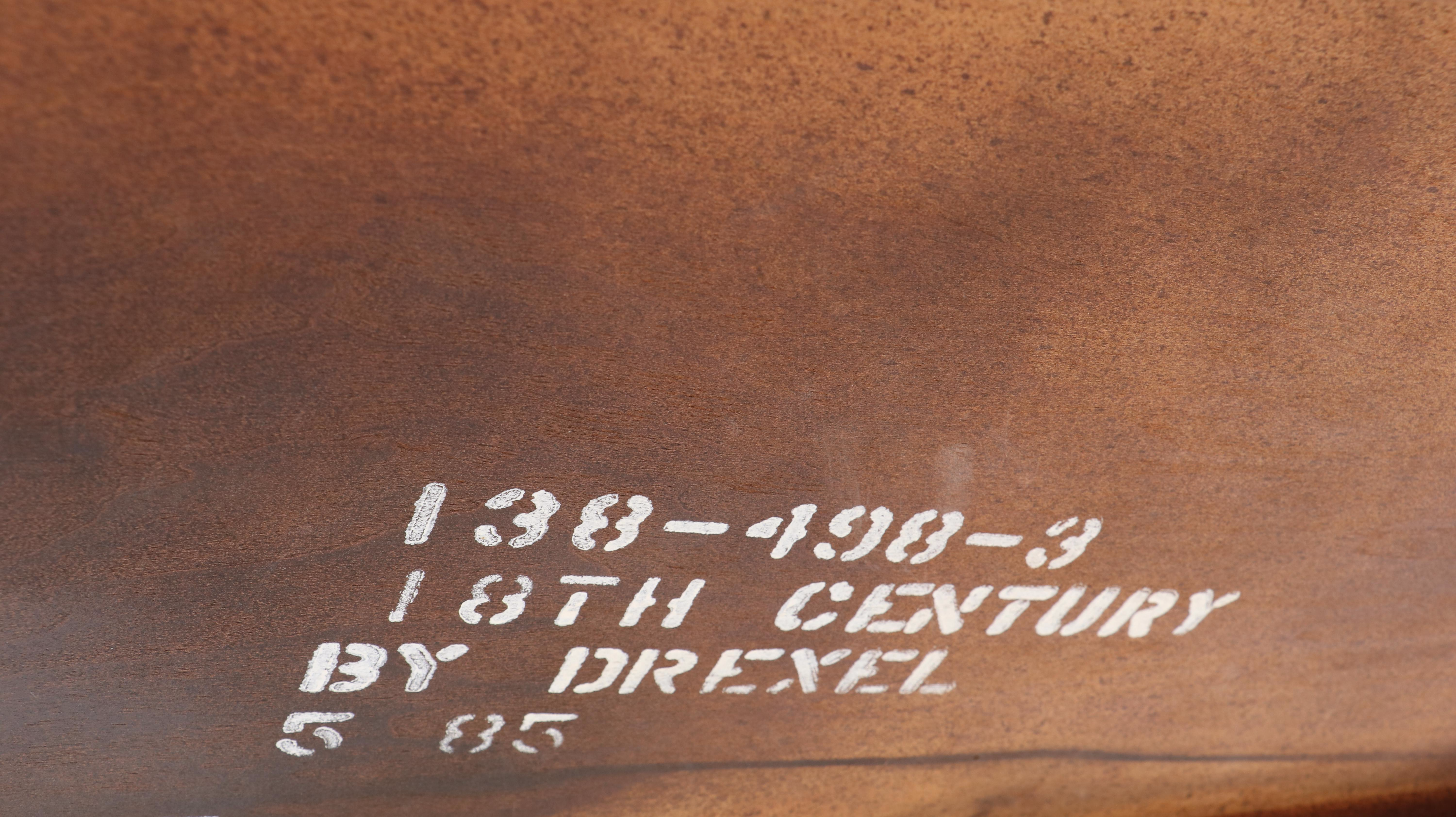 Drexel "18th Century" Mahogany and Marquetry Tray-Top Coffee Table
