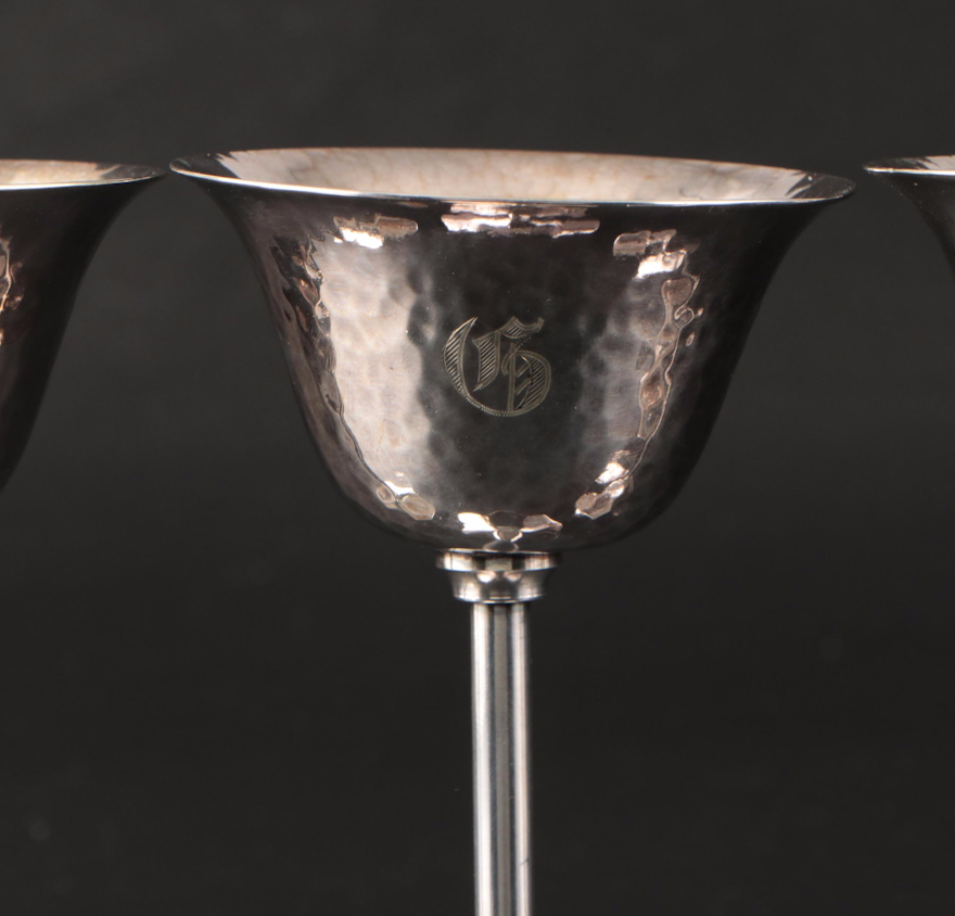 Bernard Rice's Sons Silver Plate Goblets and Coupes, Mid to Late 20th ...