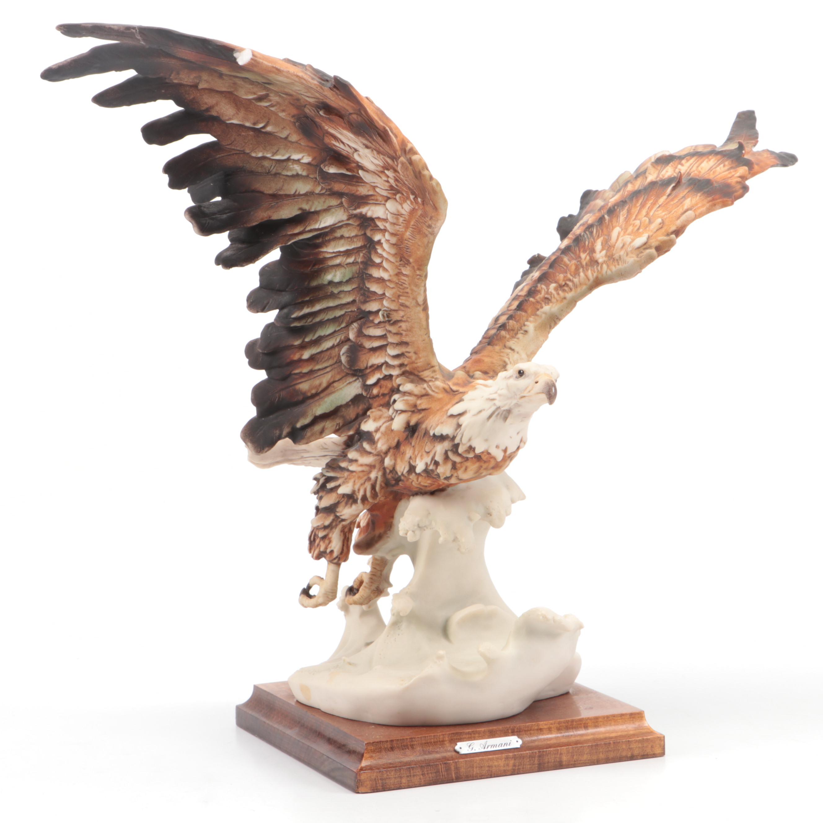 Giuseppe Armani Porcelain Bald Eagle Figurine, 1985