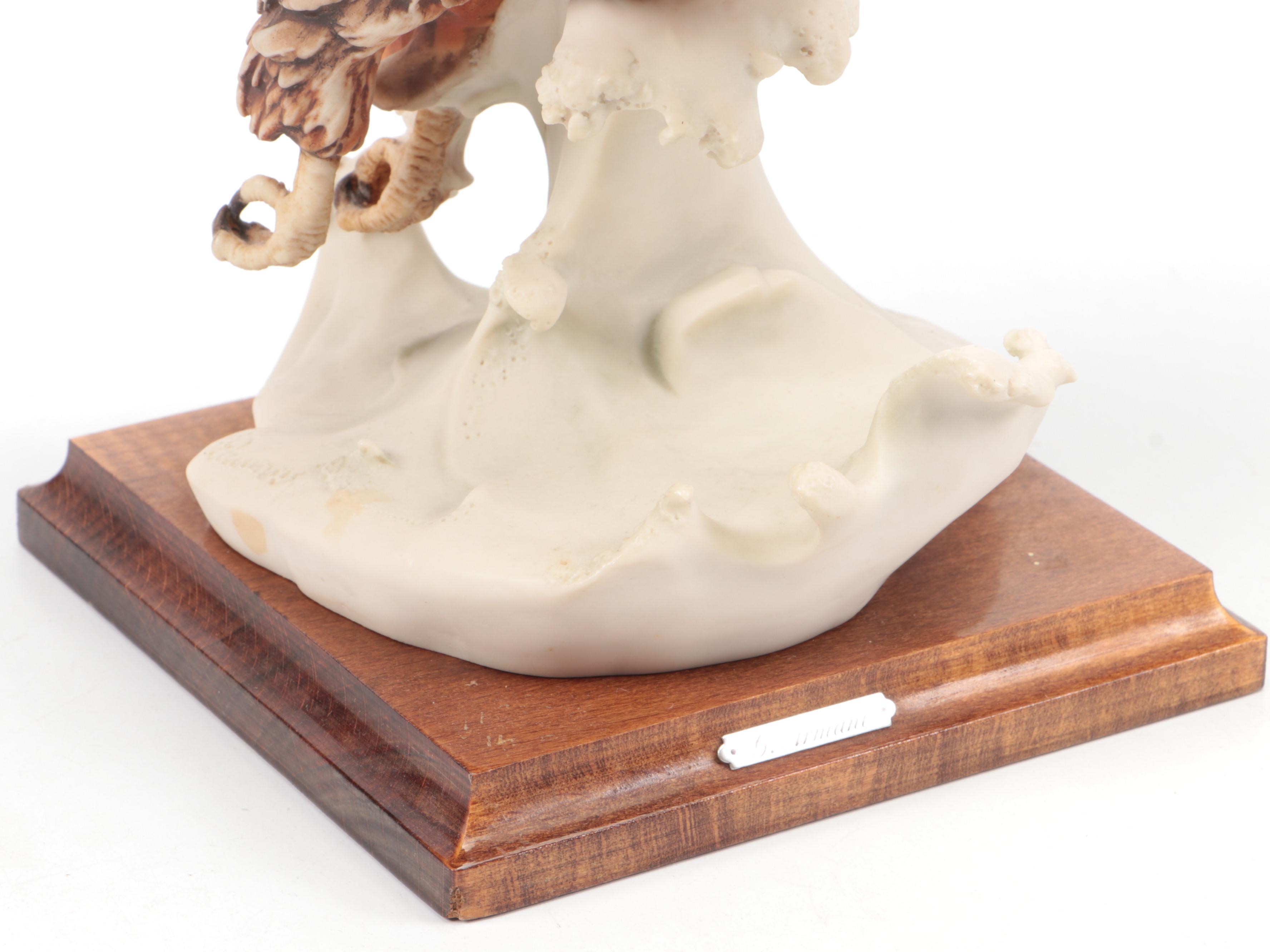 Giuseppe Armani Porcelain Bald Eagle Figurine, 1985