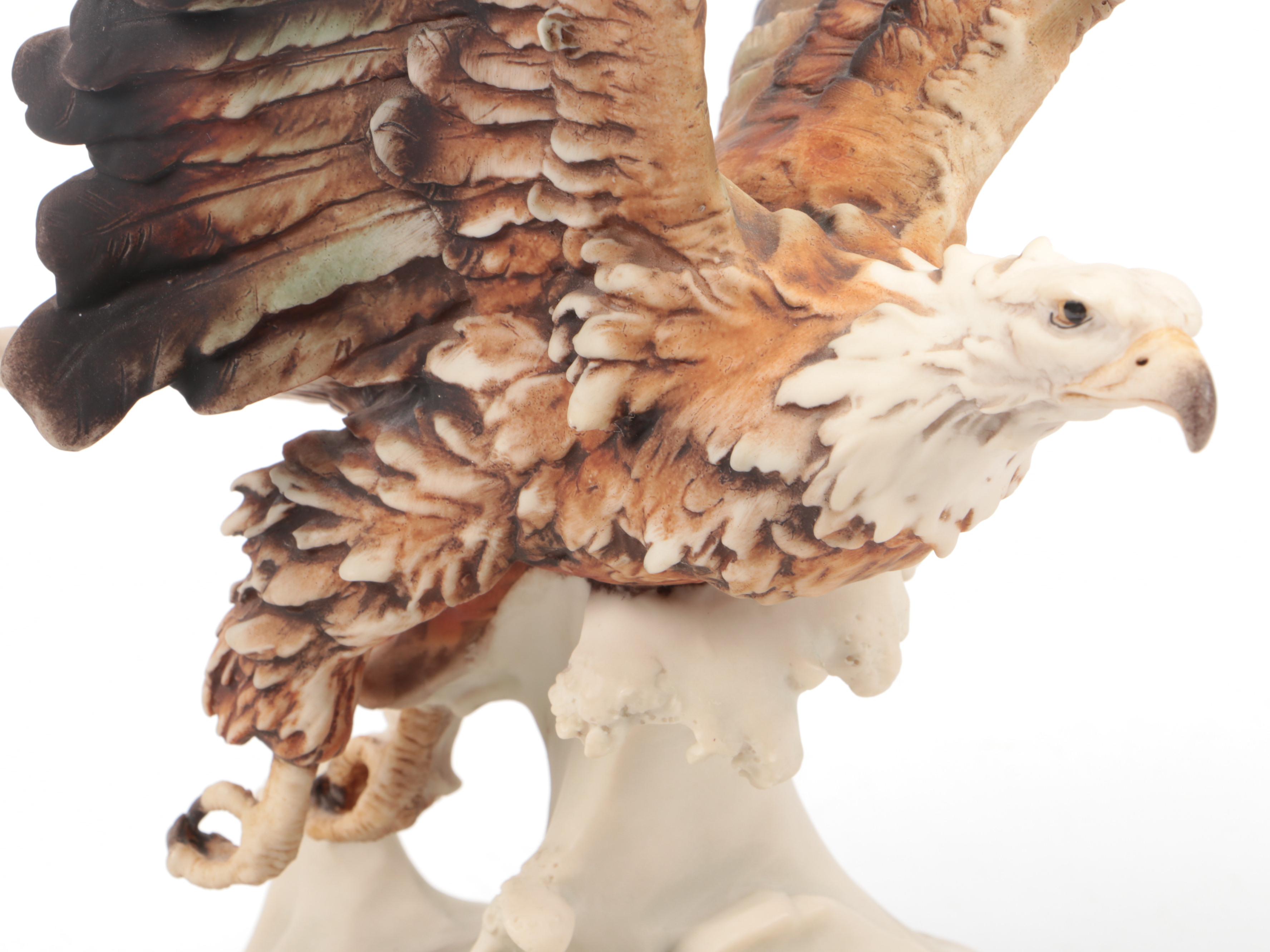 Giuseppe Armani Porcelain Bald Eagle Figurine, 1985