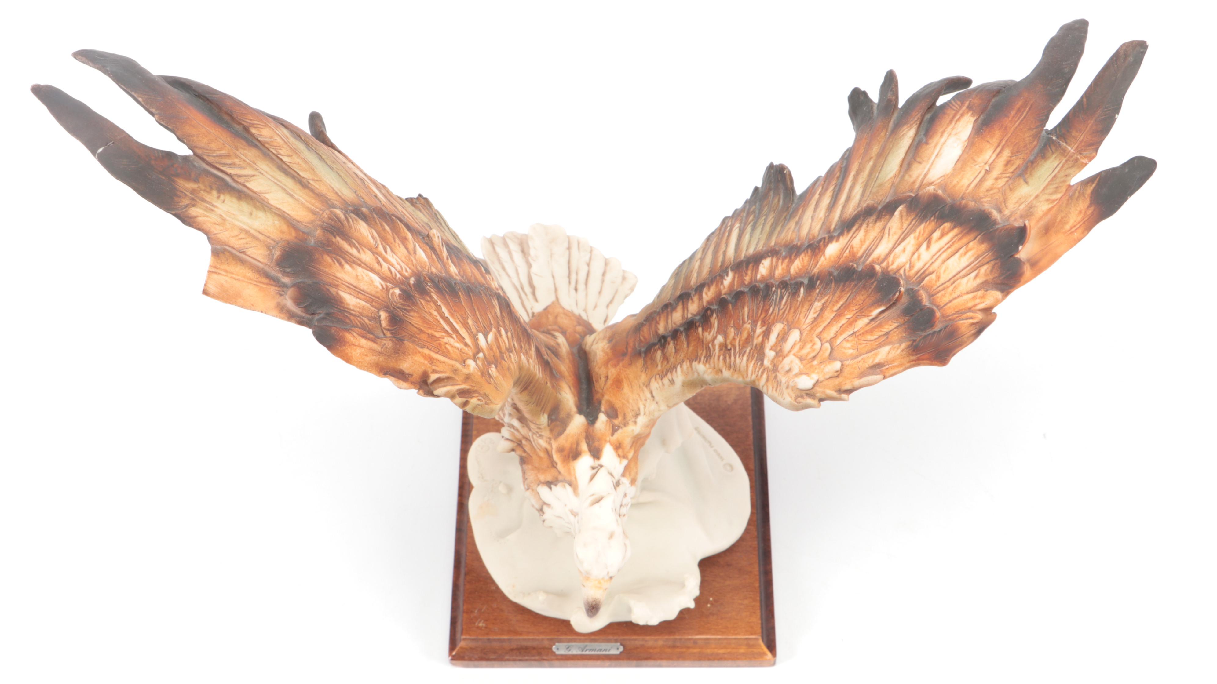 Giuseppe Armani Porcelain Bald Eagle Figurine, 1985