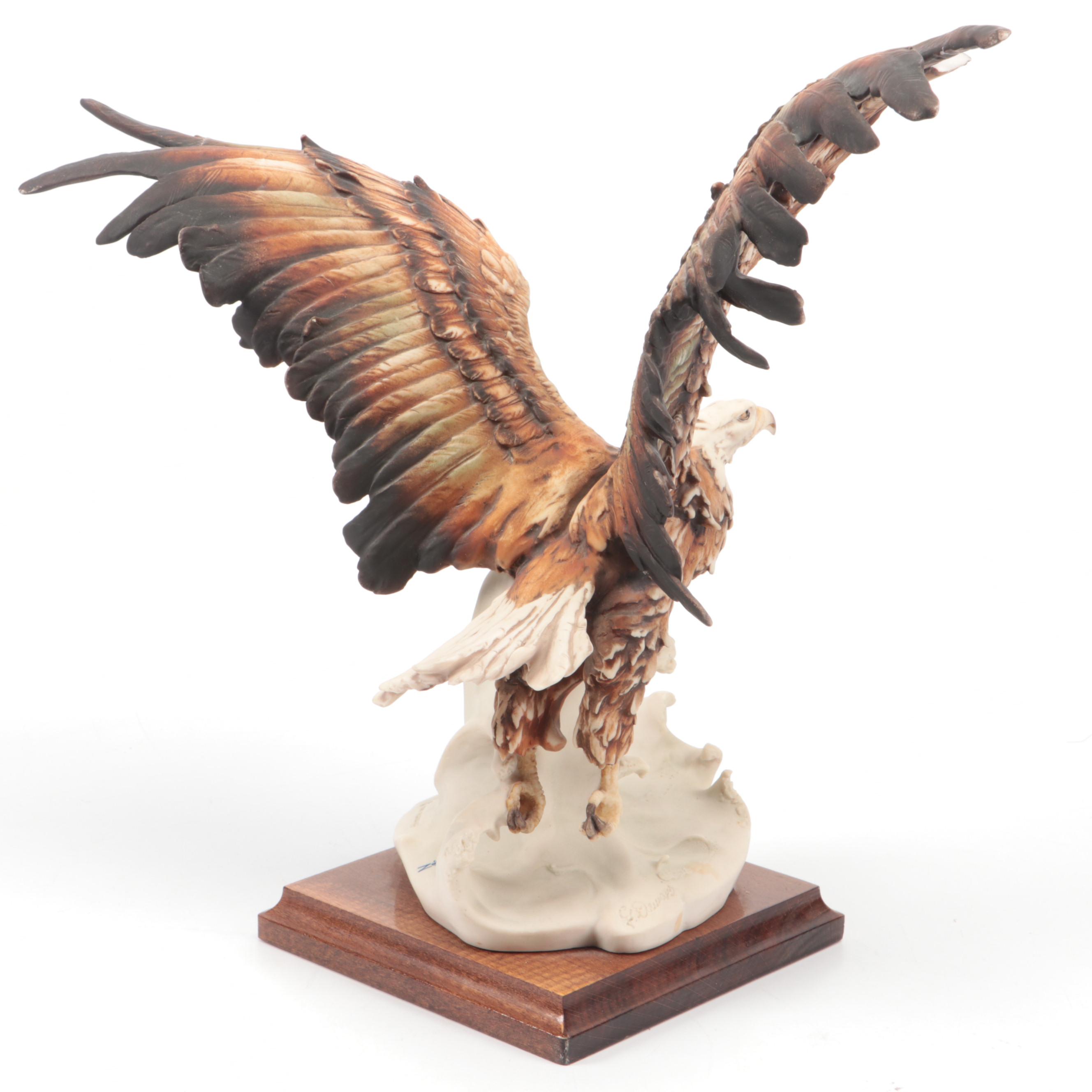 Giuseppe Armani Porcelain Bald Eagle Figurine, 1985