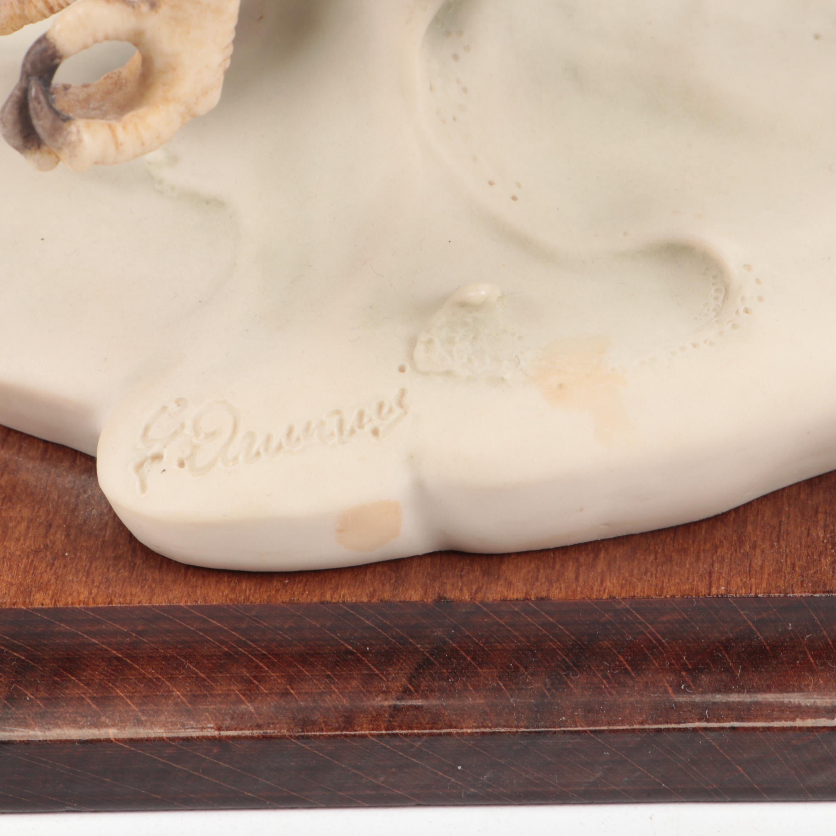 Giuseppe Armani Porcelain Bald Eagle Figurine, 1985