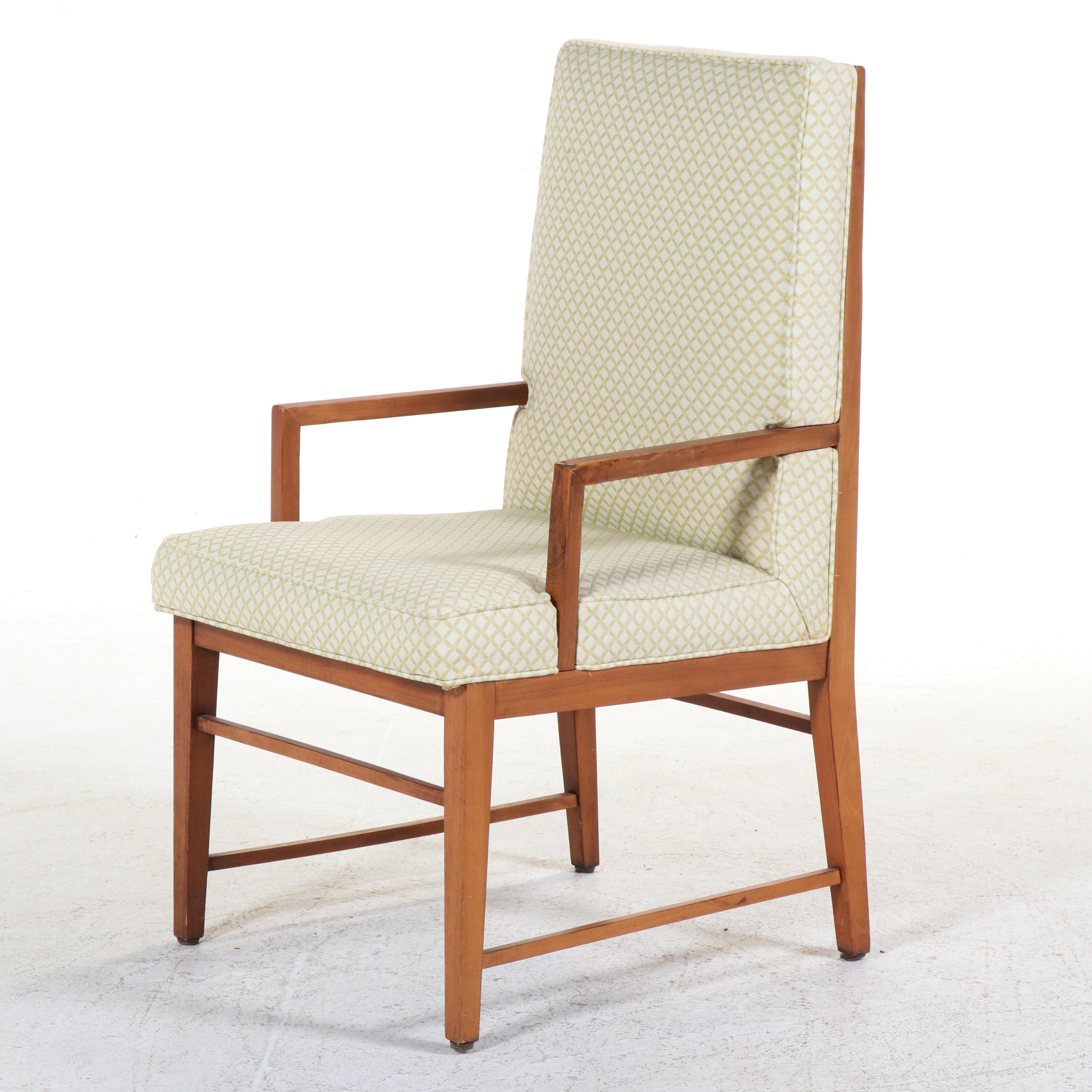 Danish Modern Teak Two-Tier Side Table Plus Armchair, Mid-20th Century