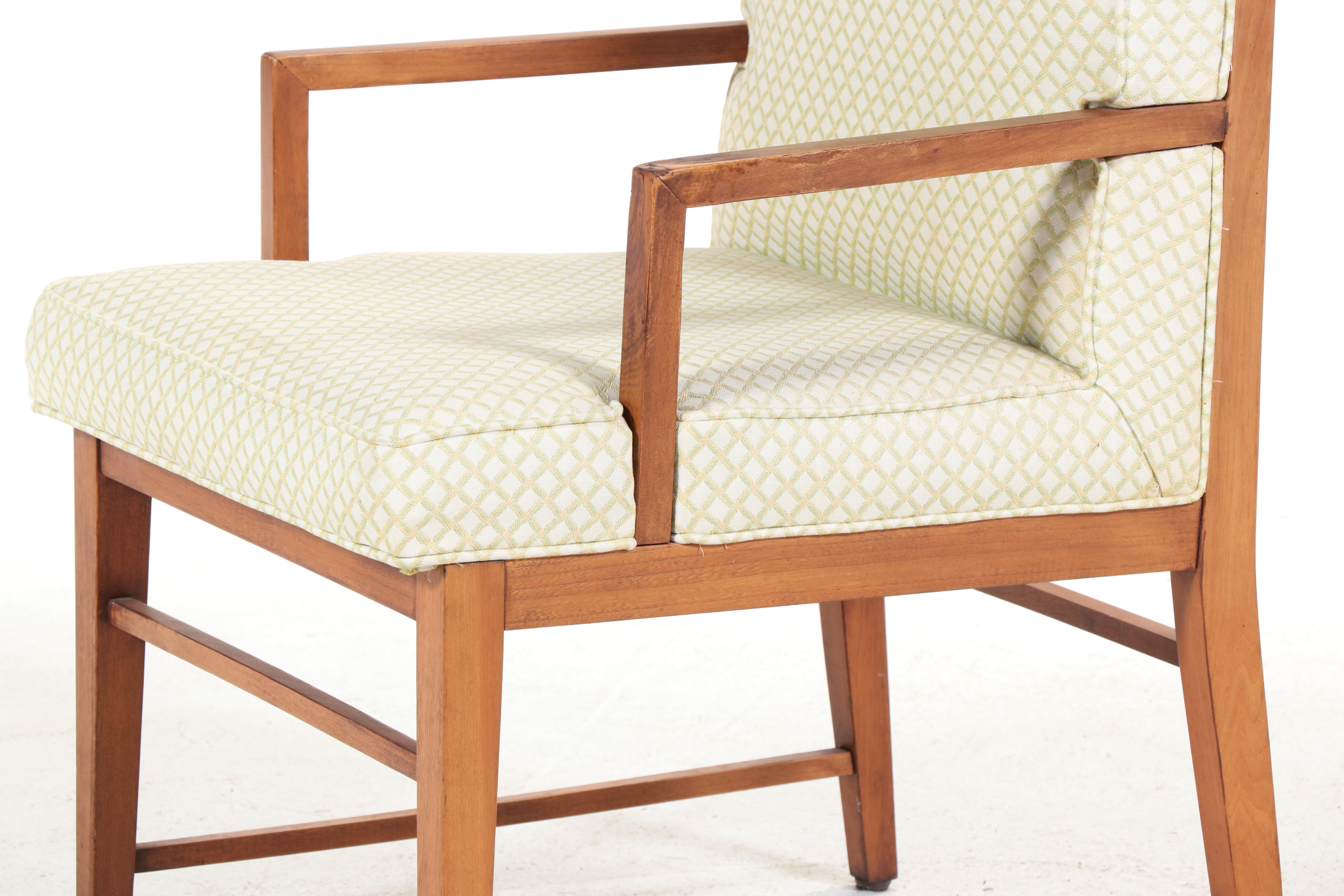 Danish Modern Teak Two-Tier Side Table Plus Armchair, Mid-20th Century