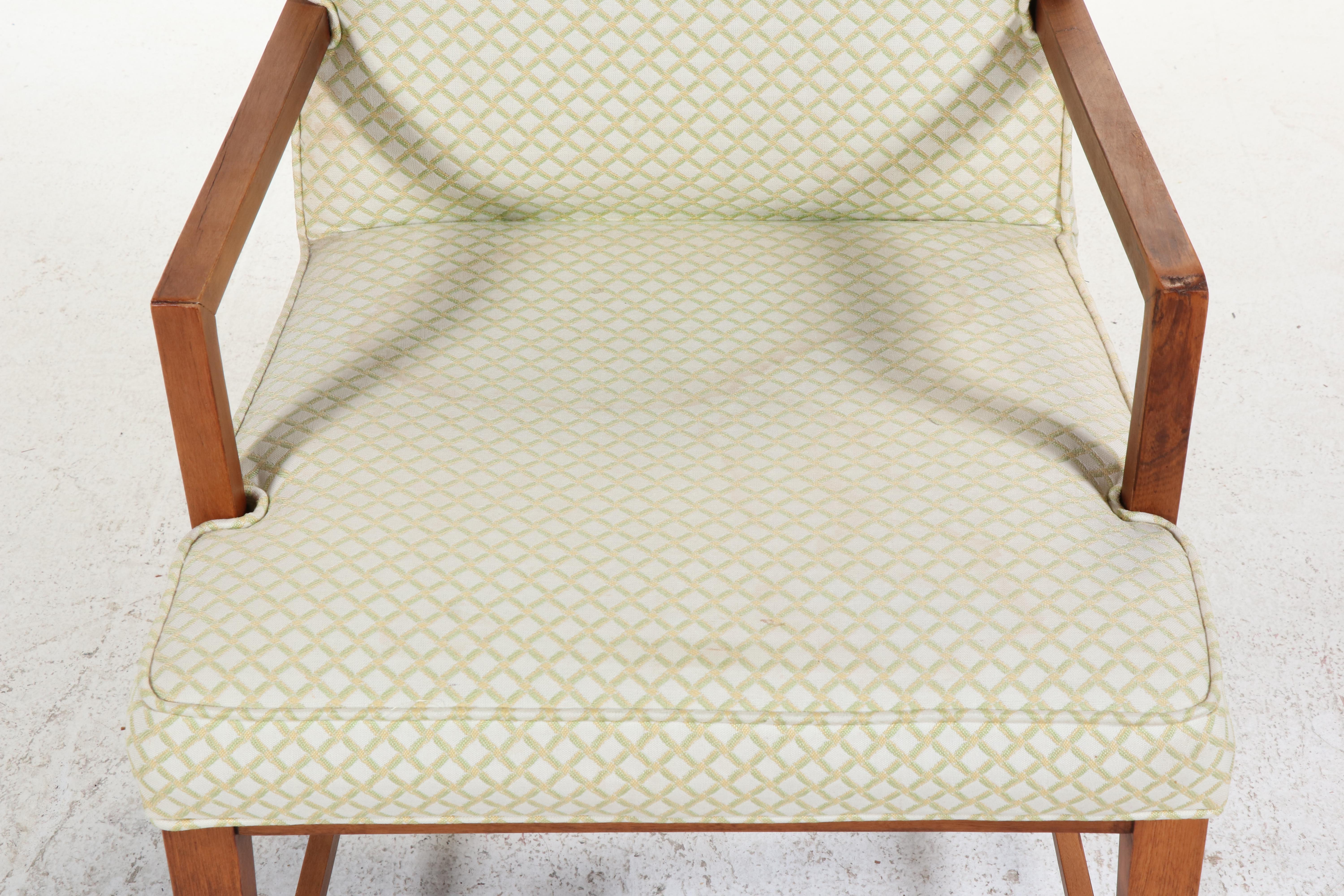 Danish Modern Teak Two-Tier Side Table Plus Armchair, Mid-20th Century