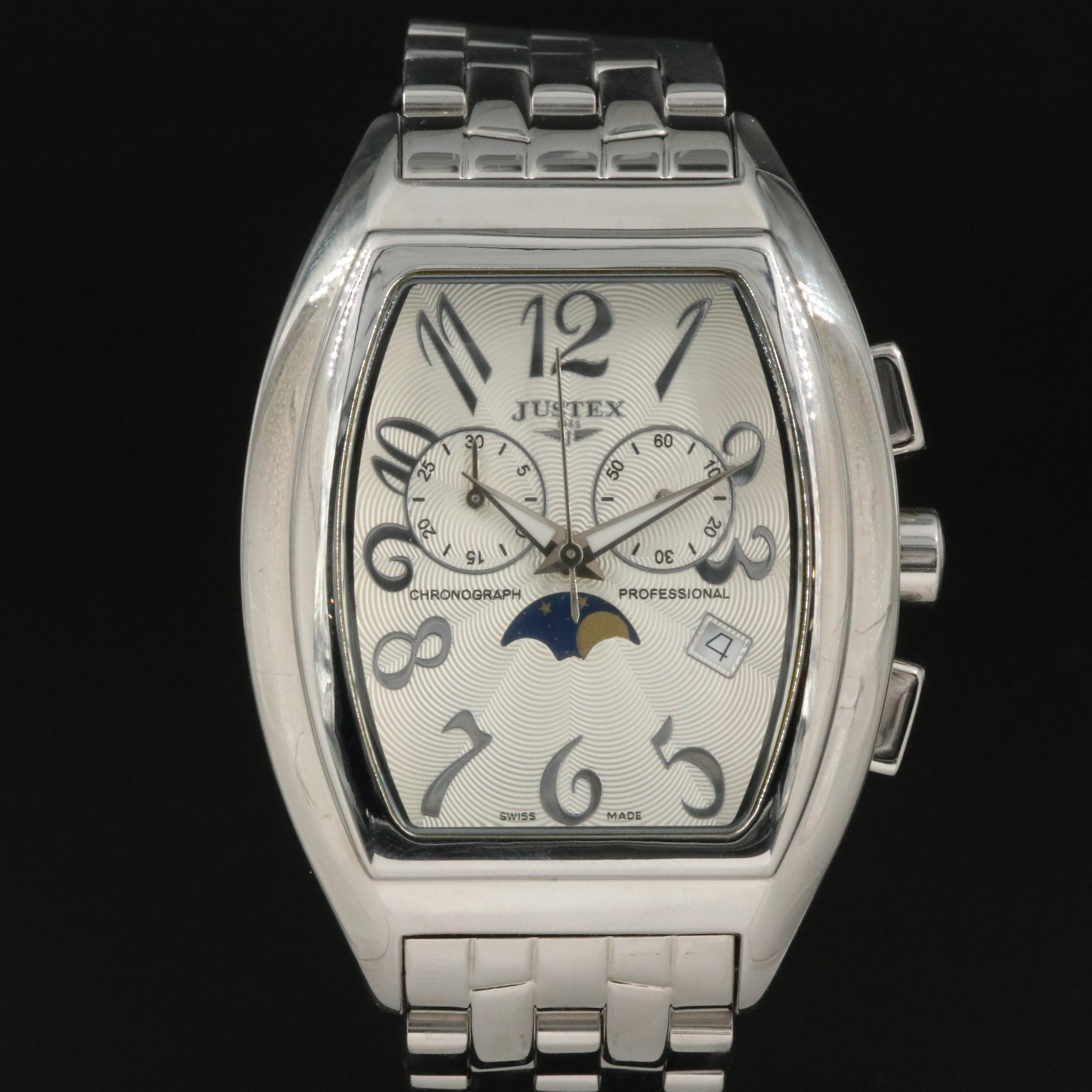 Justex Chronograph 39MM Steel Quartz Watch