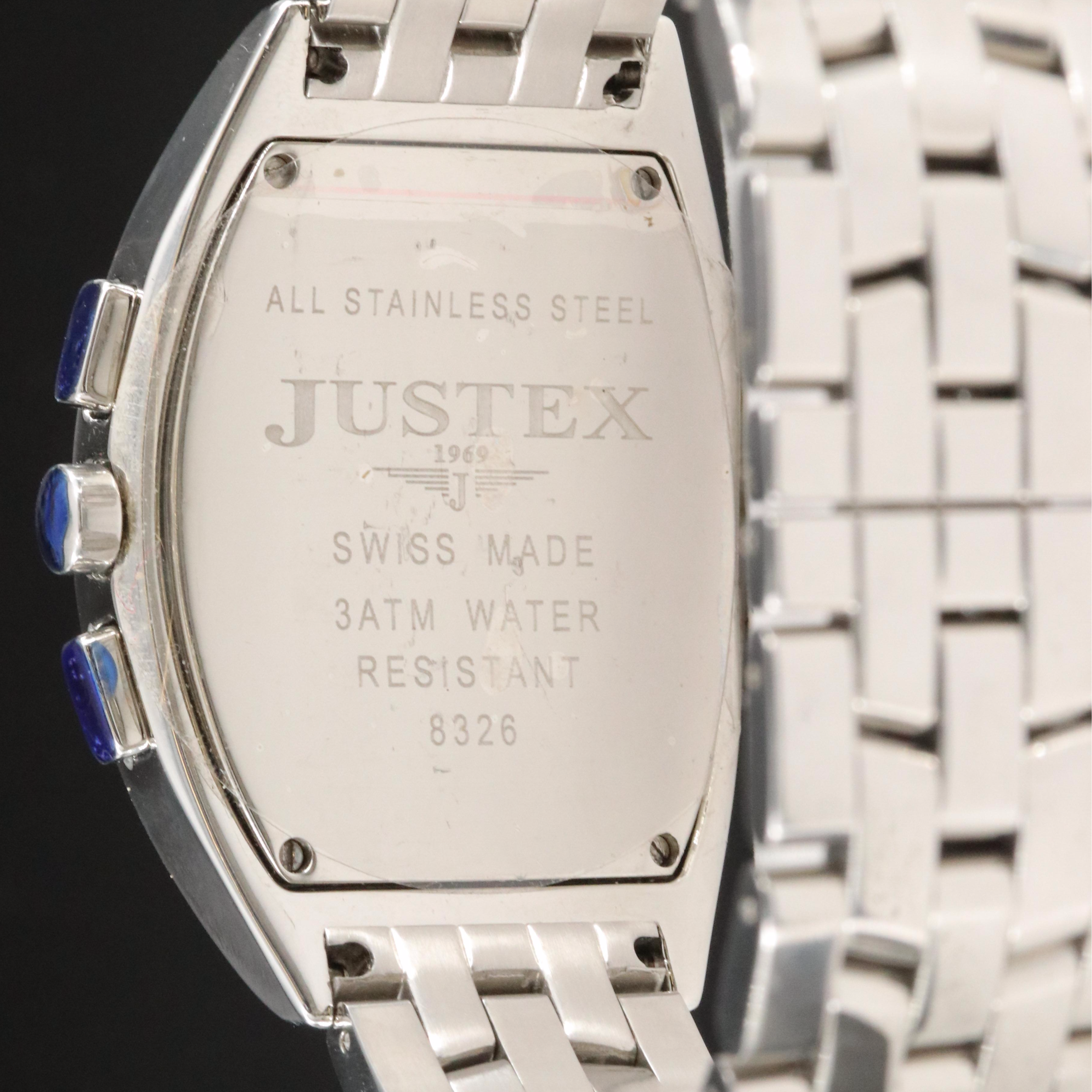 Justex Chronograph 39MM Steel Quartz Watch